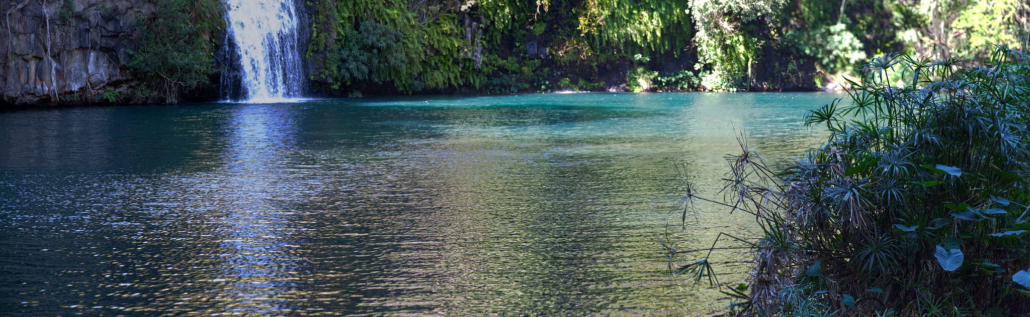 waterfall in the bassin cormoran - reunion island