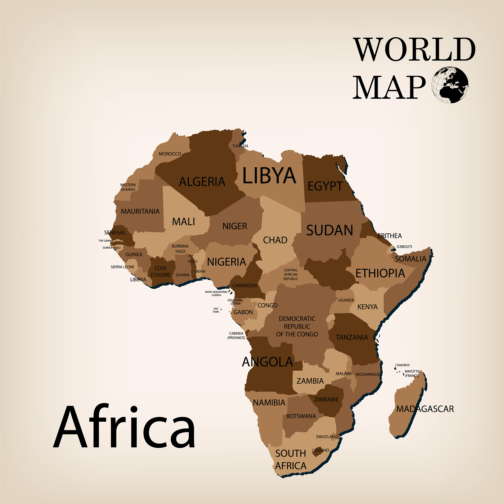world map africa