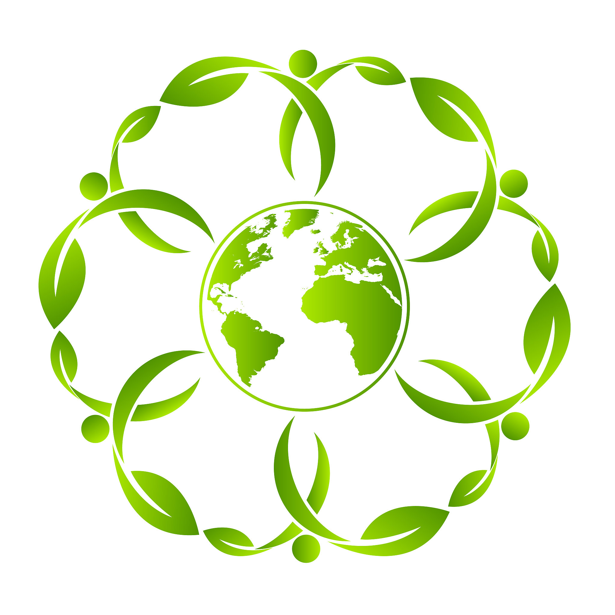 green earth concept with human leave,vector illustration