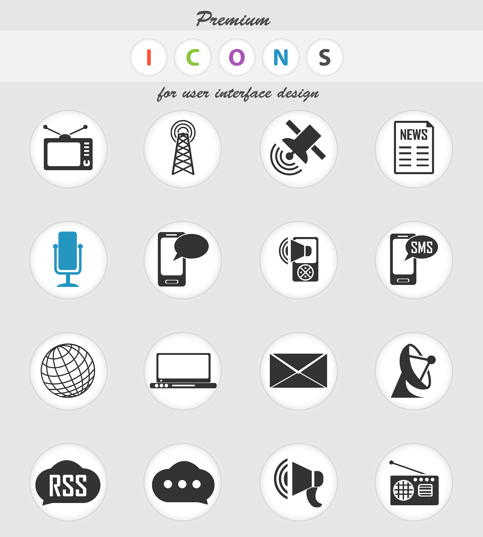media icon set
