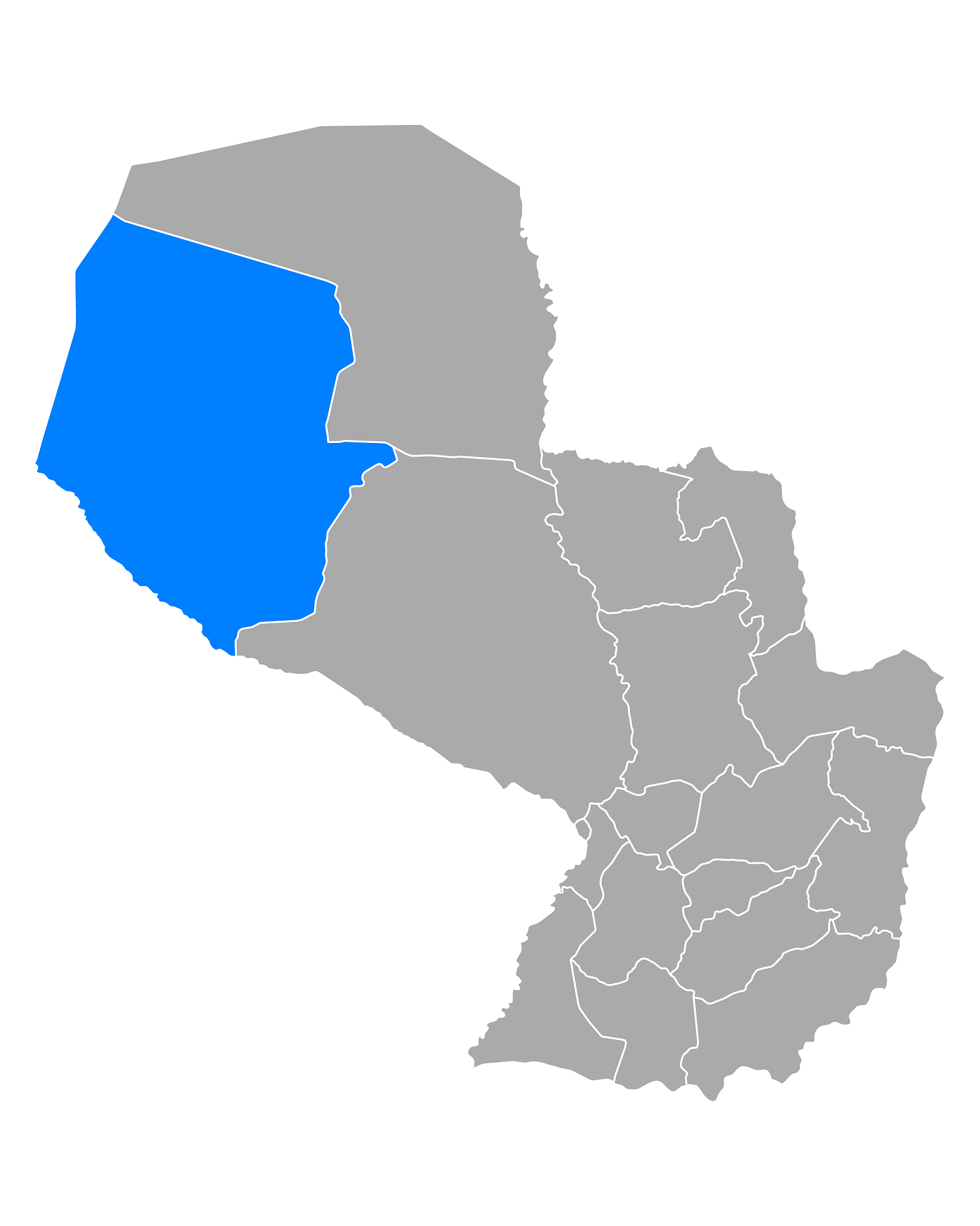 map boqueron in paraguay