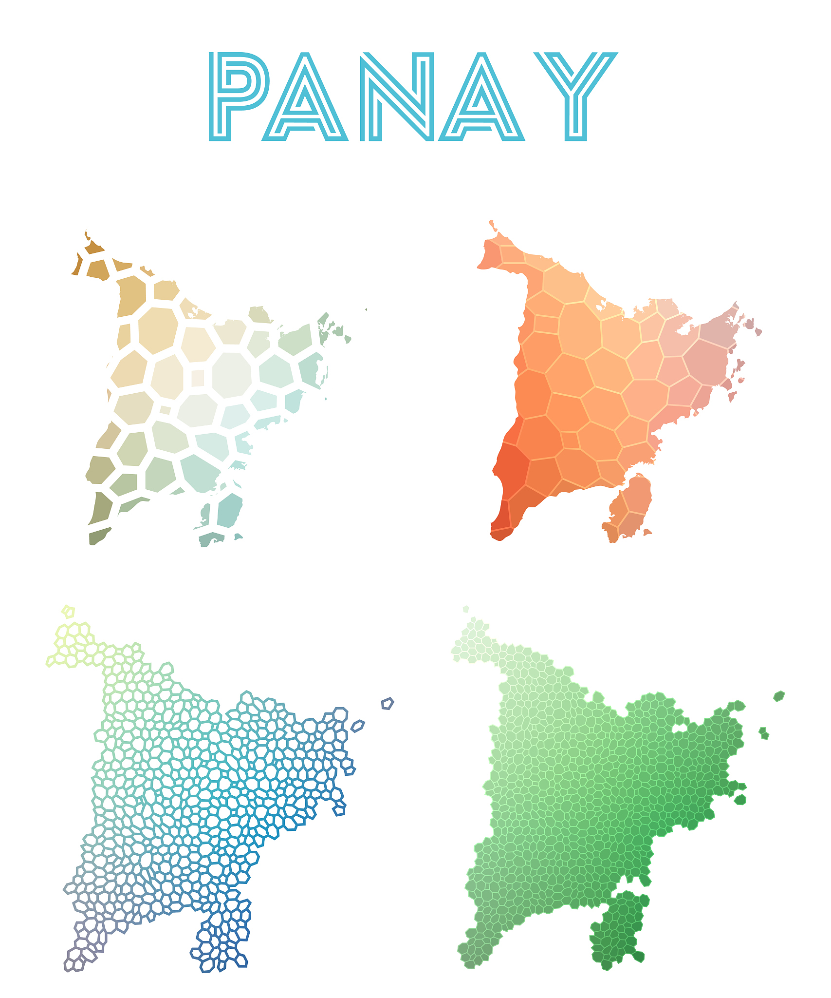 panay polygonal island map.