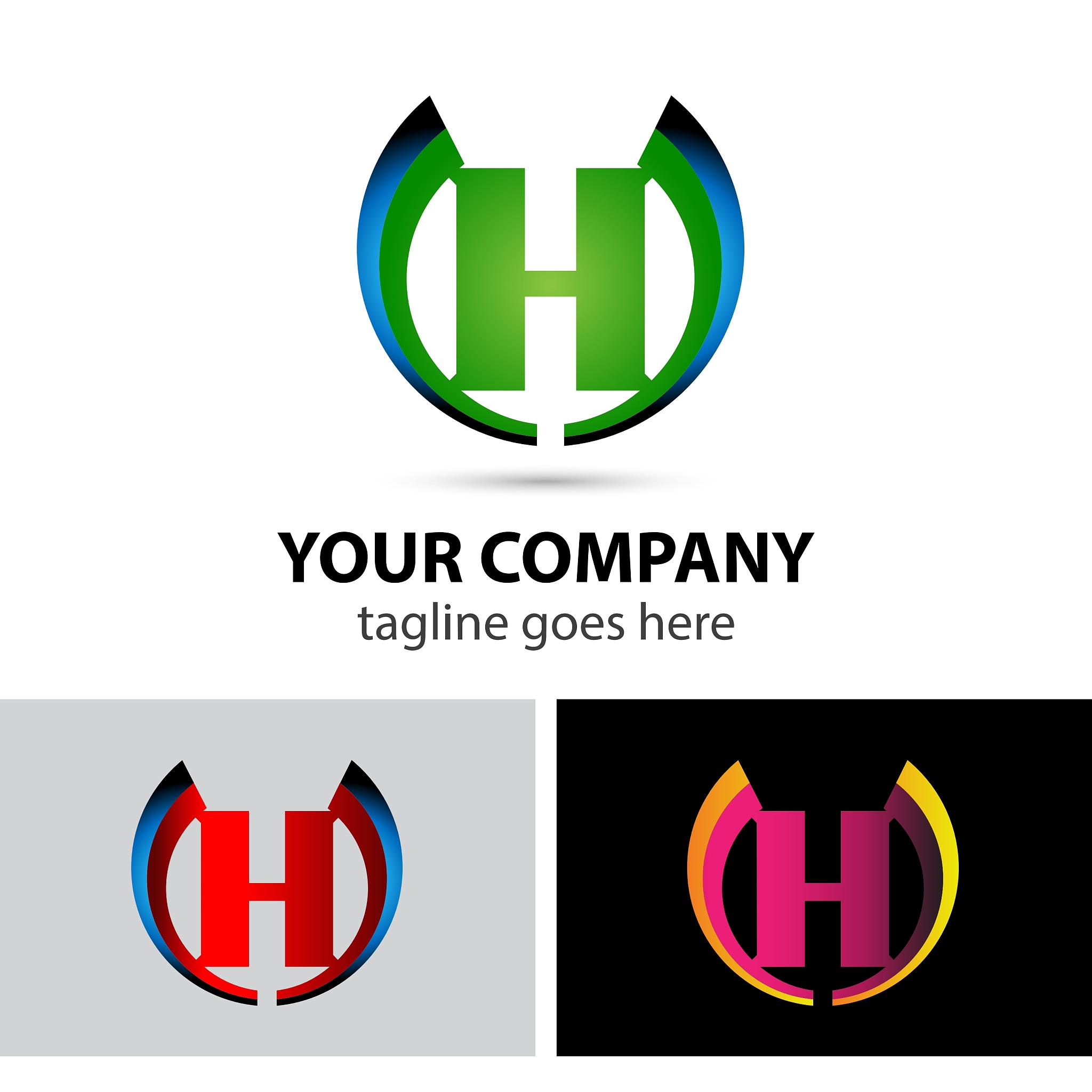 h logo