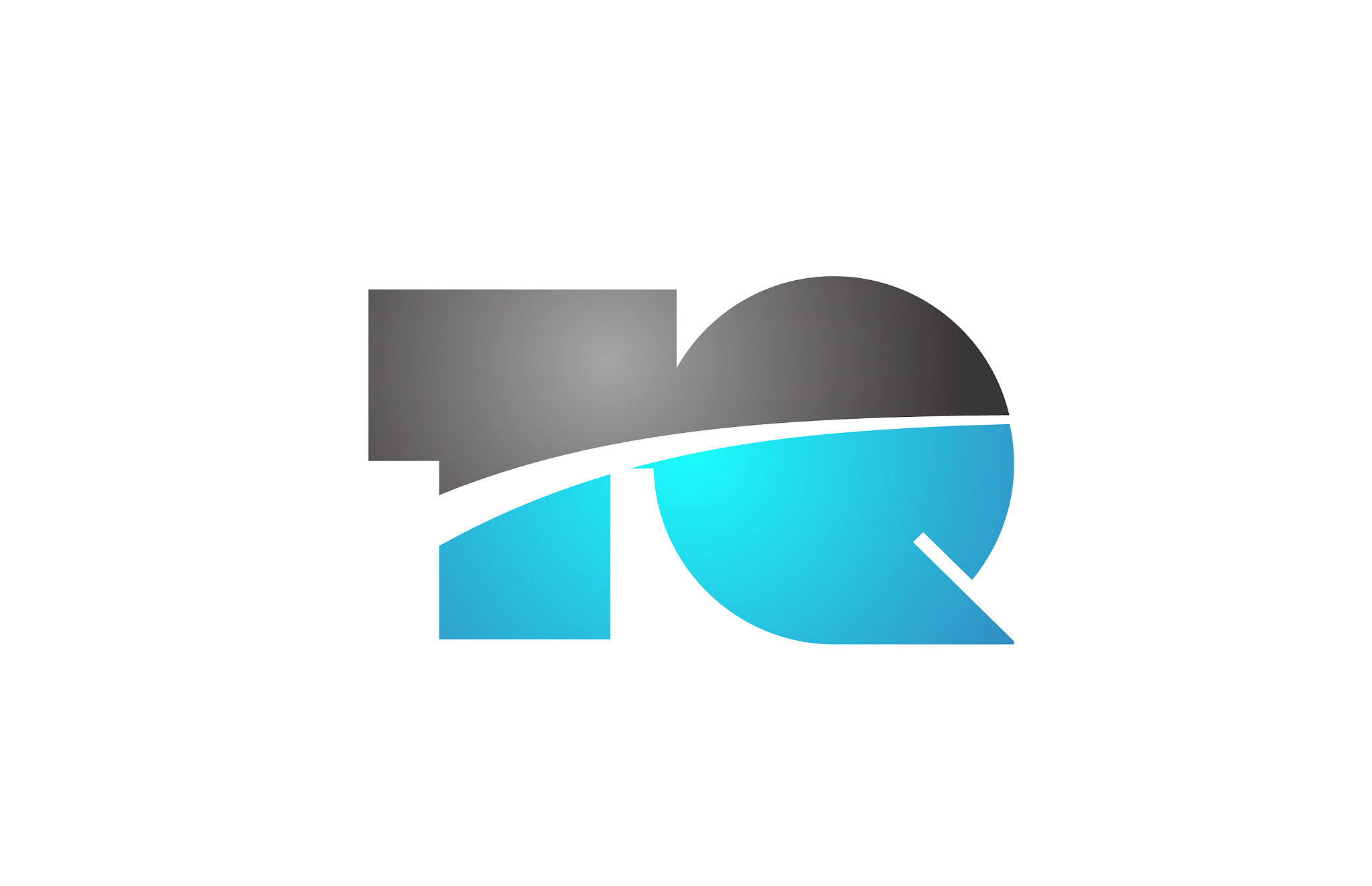 alphabet letter tq t q logo company icon design
