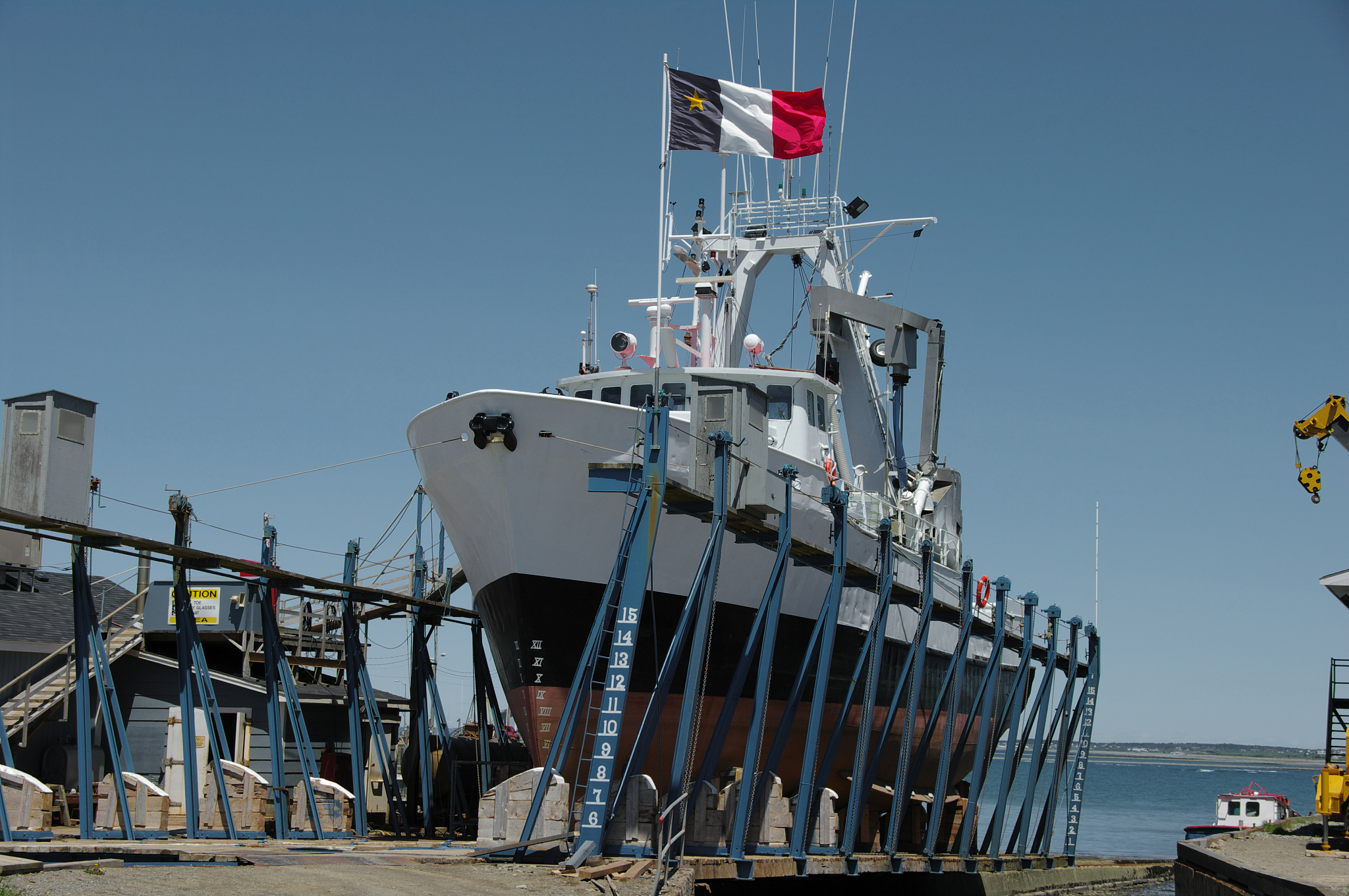 fishing boat on slip