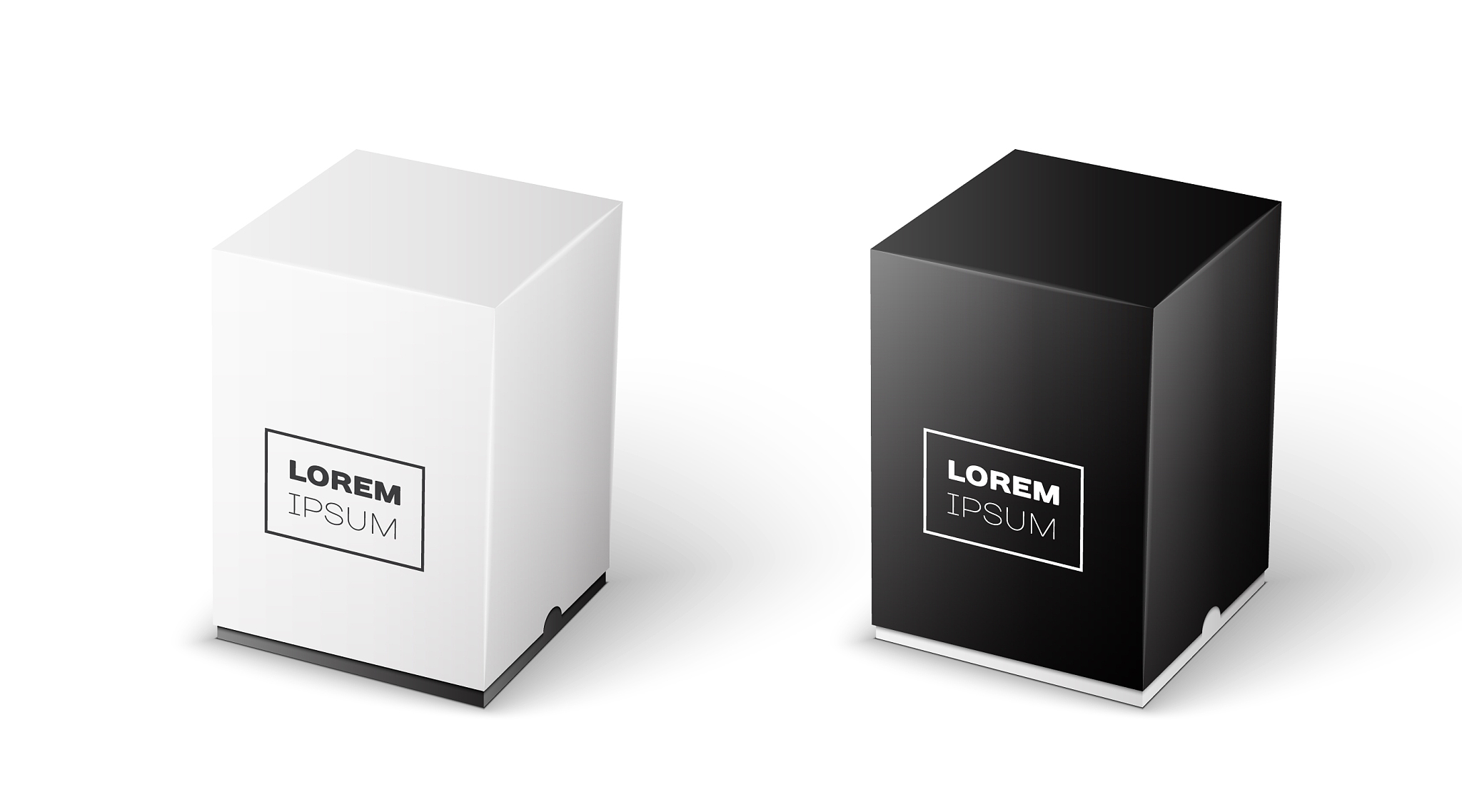 white and black paper bag package