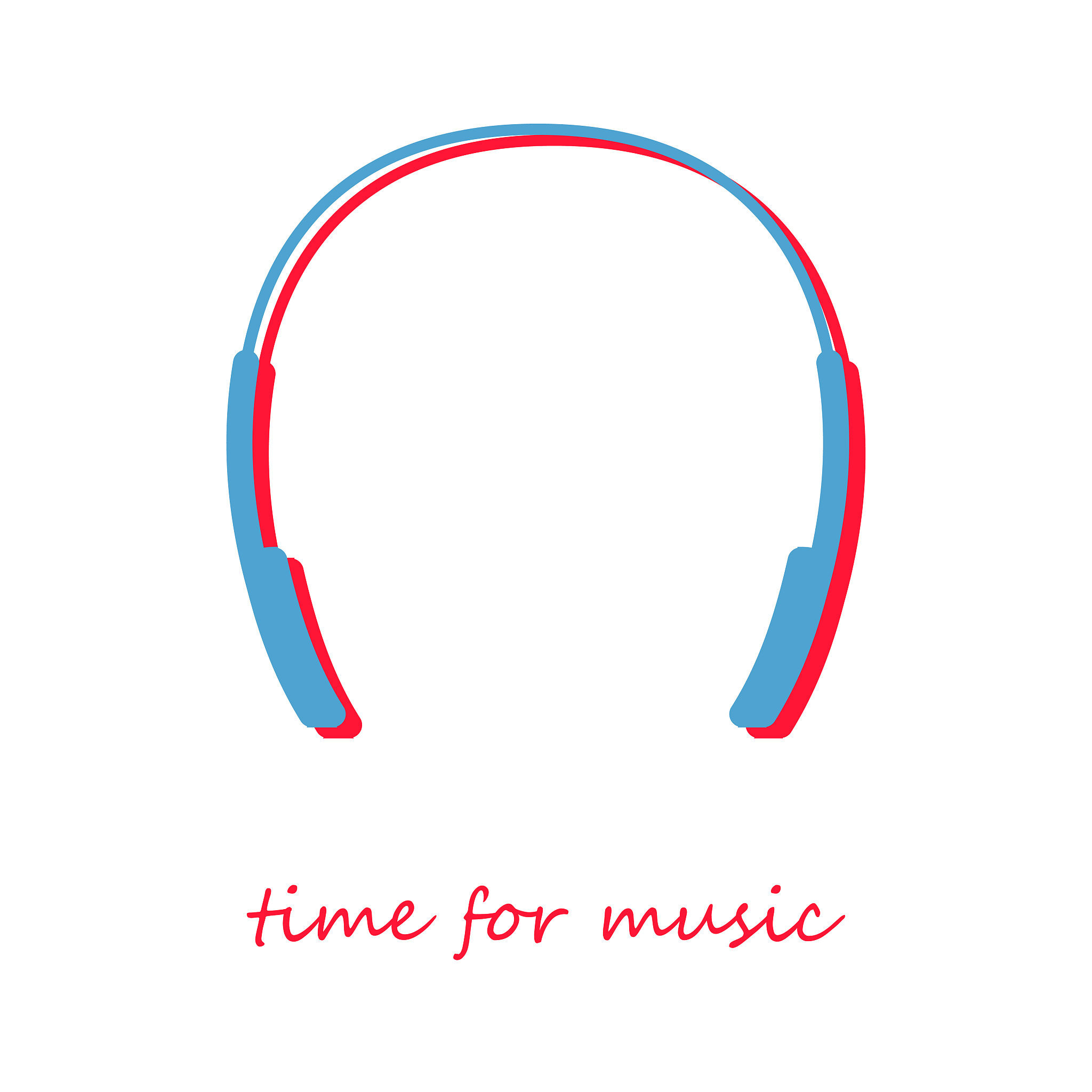 headphones on a white background. view from above. copy space mu