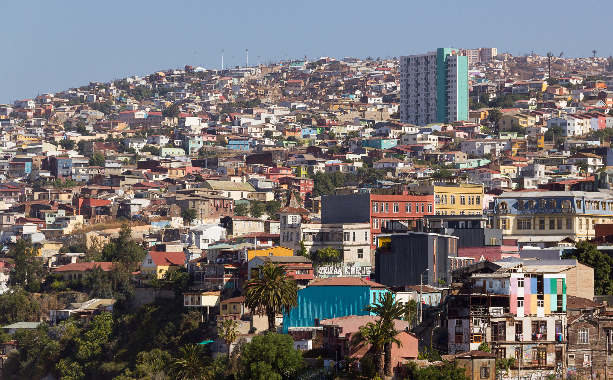 colorful houses, valparaíso, chile