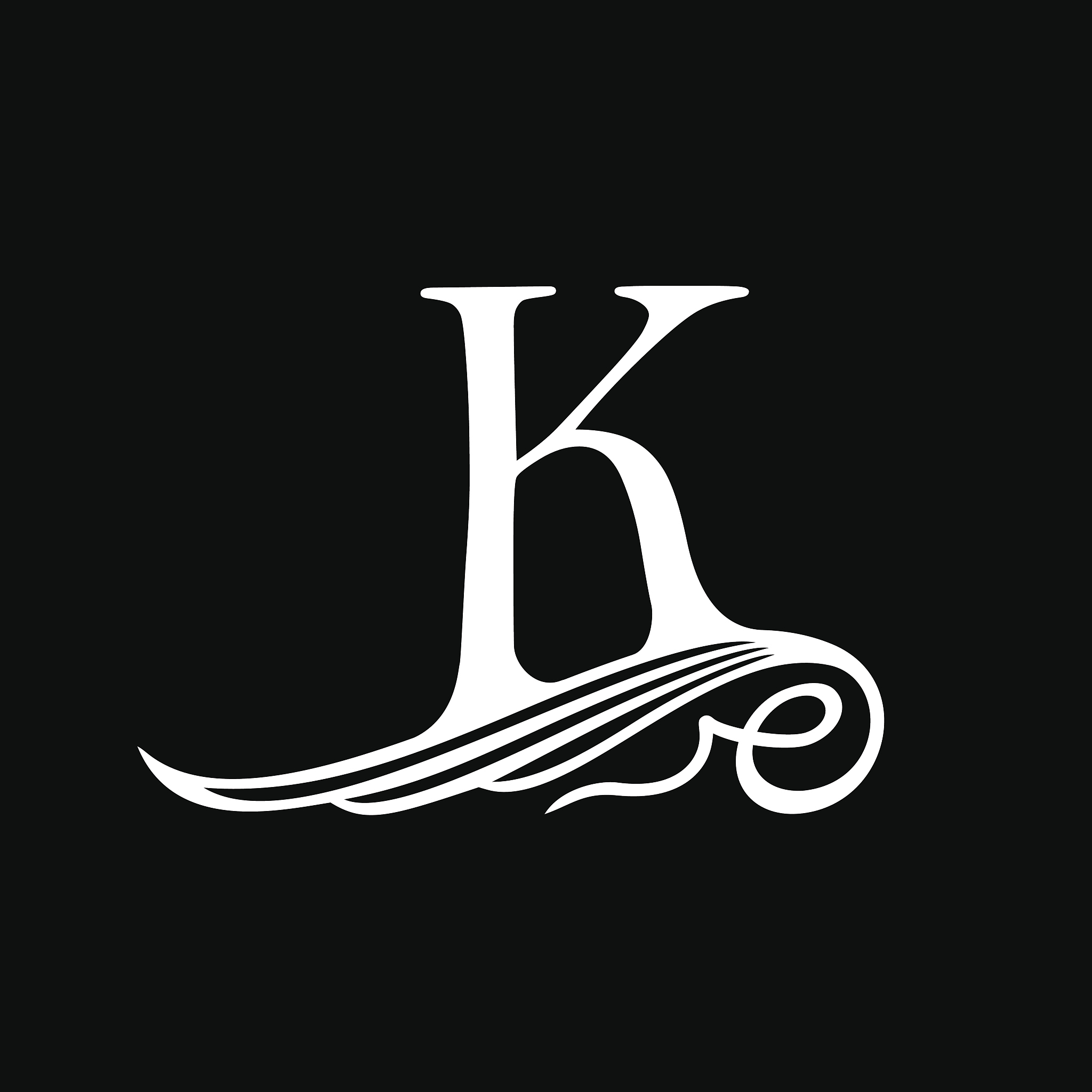 capital letter k for monograms, emblems and logos. beautiful fil