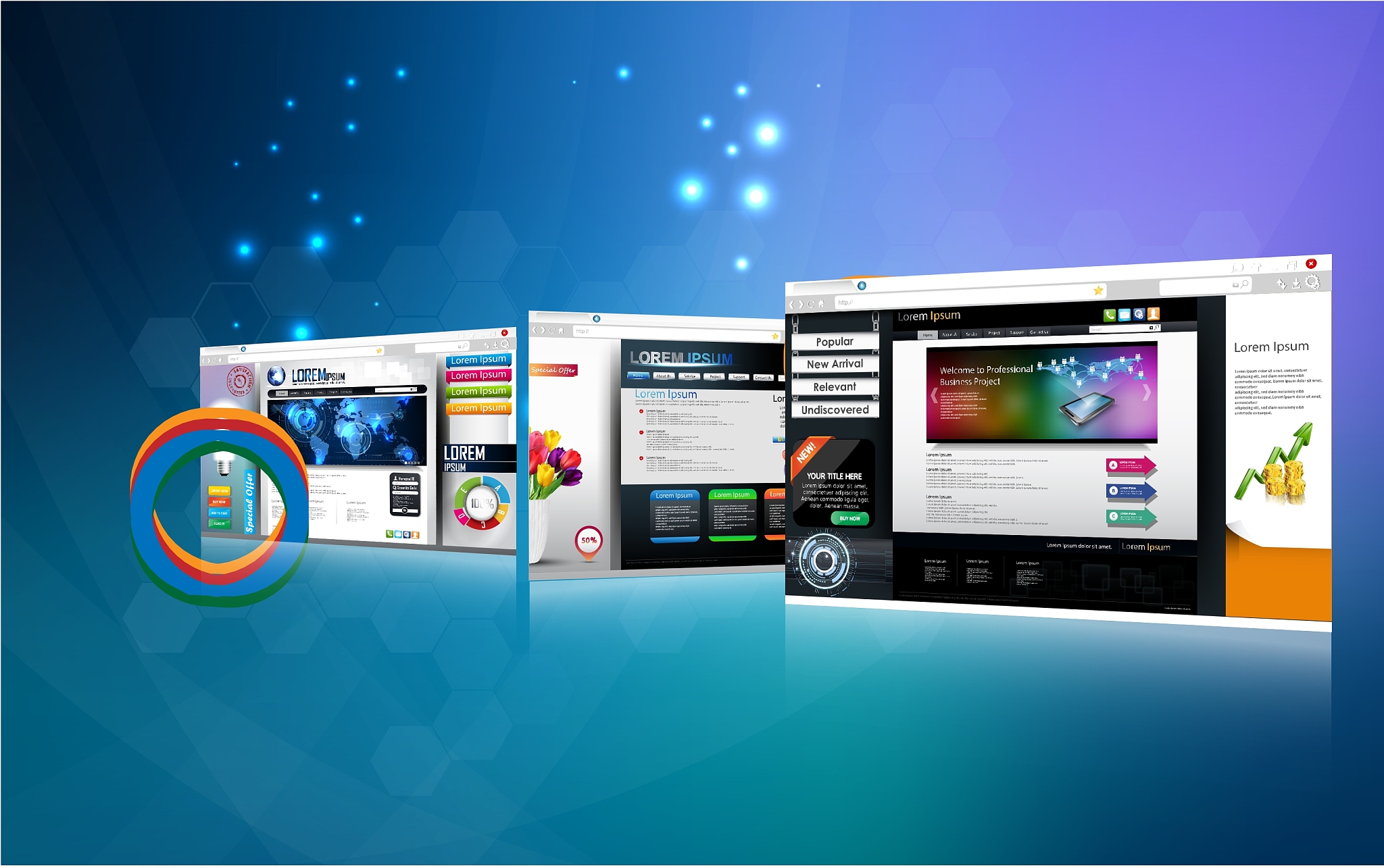 web page design concept