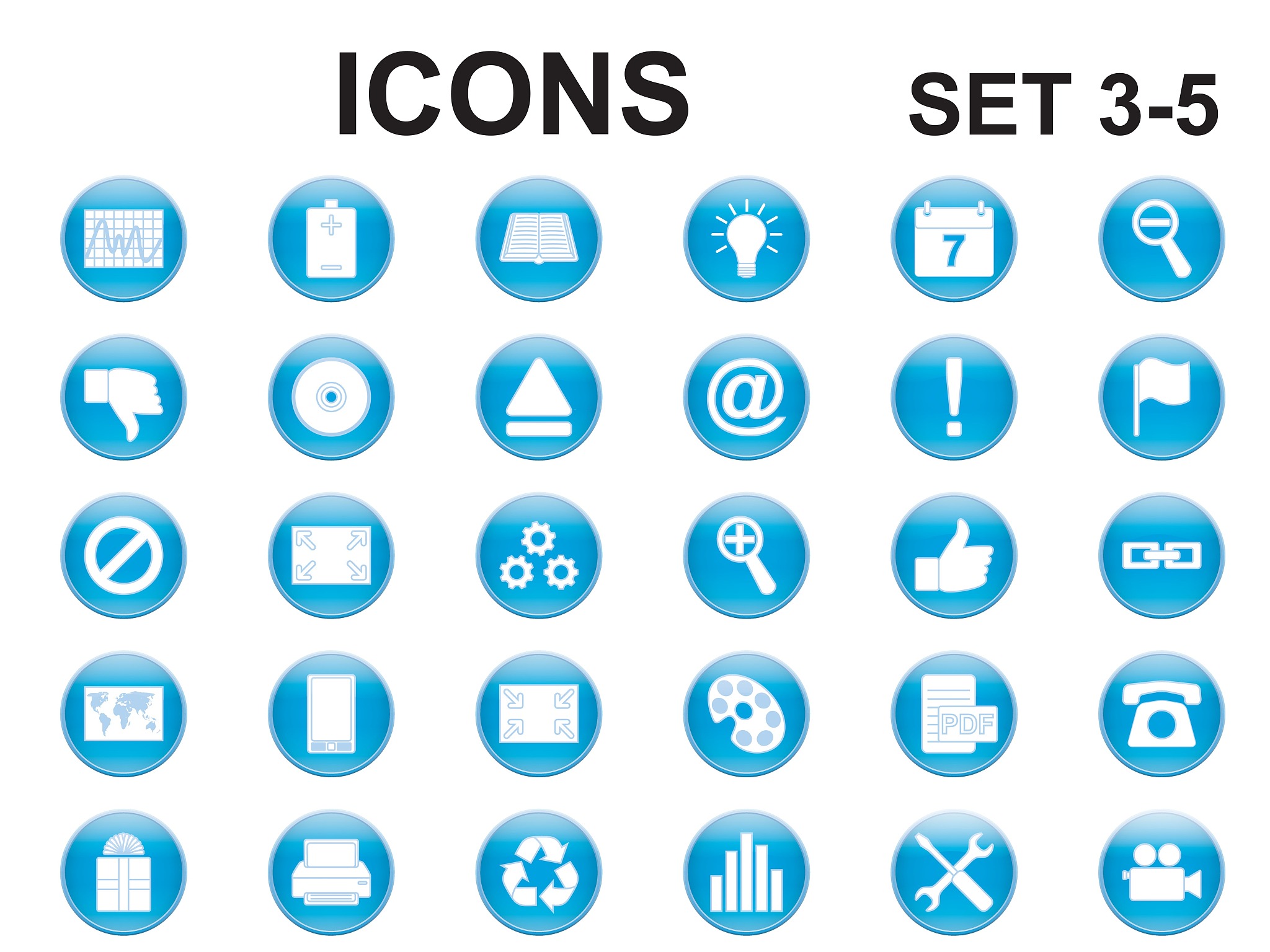 set of round icons