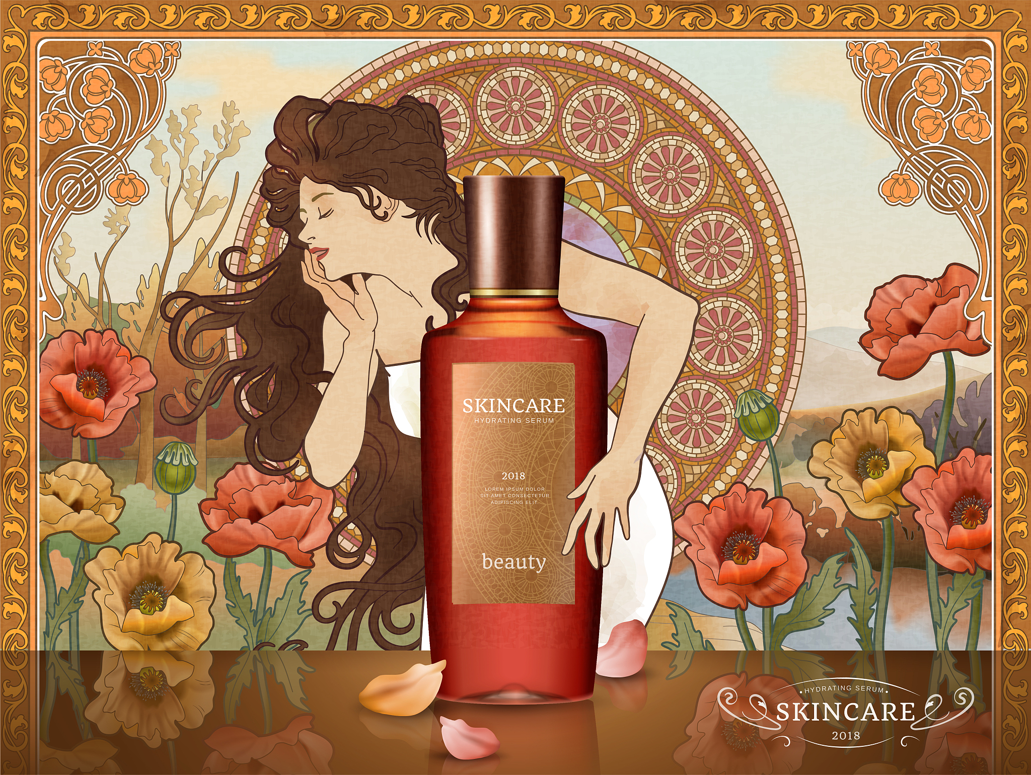 给我一个佰草集面部精华油的创意广告文案产品香味馥郁的自然玫瑰香氛产品特点以油养肤 焕采紧致 成分功效柔滑肌肤绽放肌肤弹润紧致自然光泽