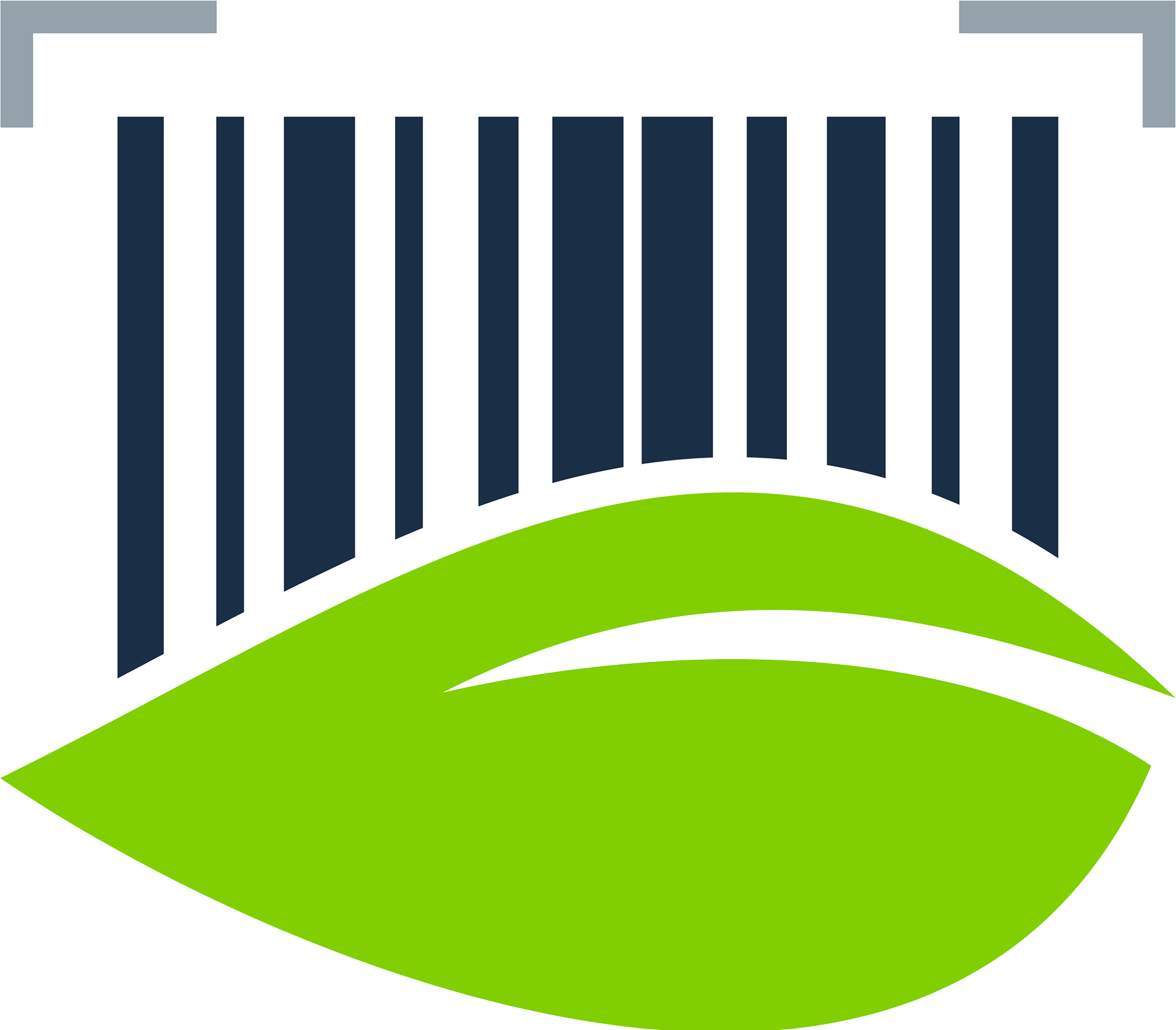 nature barcode logo icon design