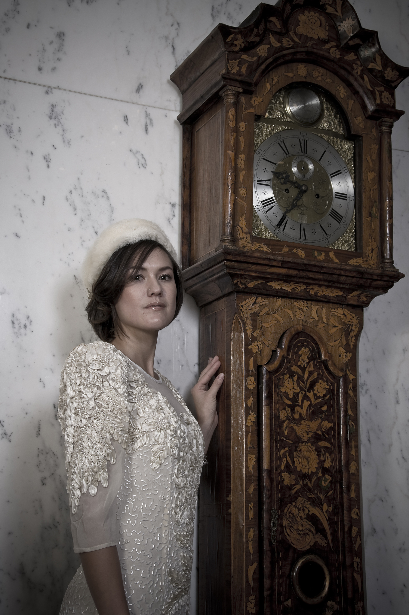 lady by the clock
