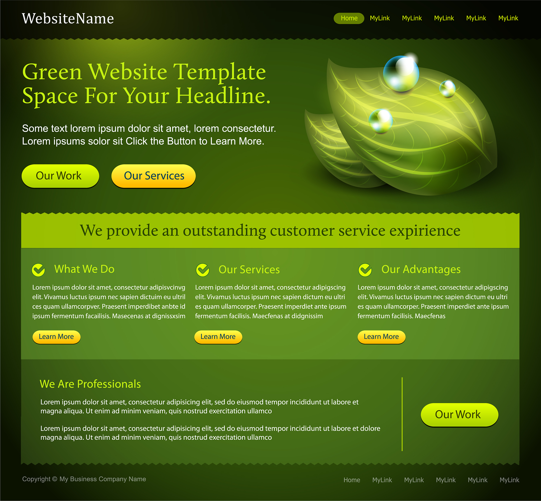 green website template
