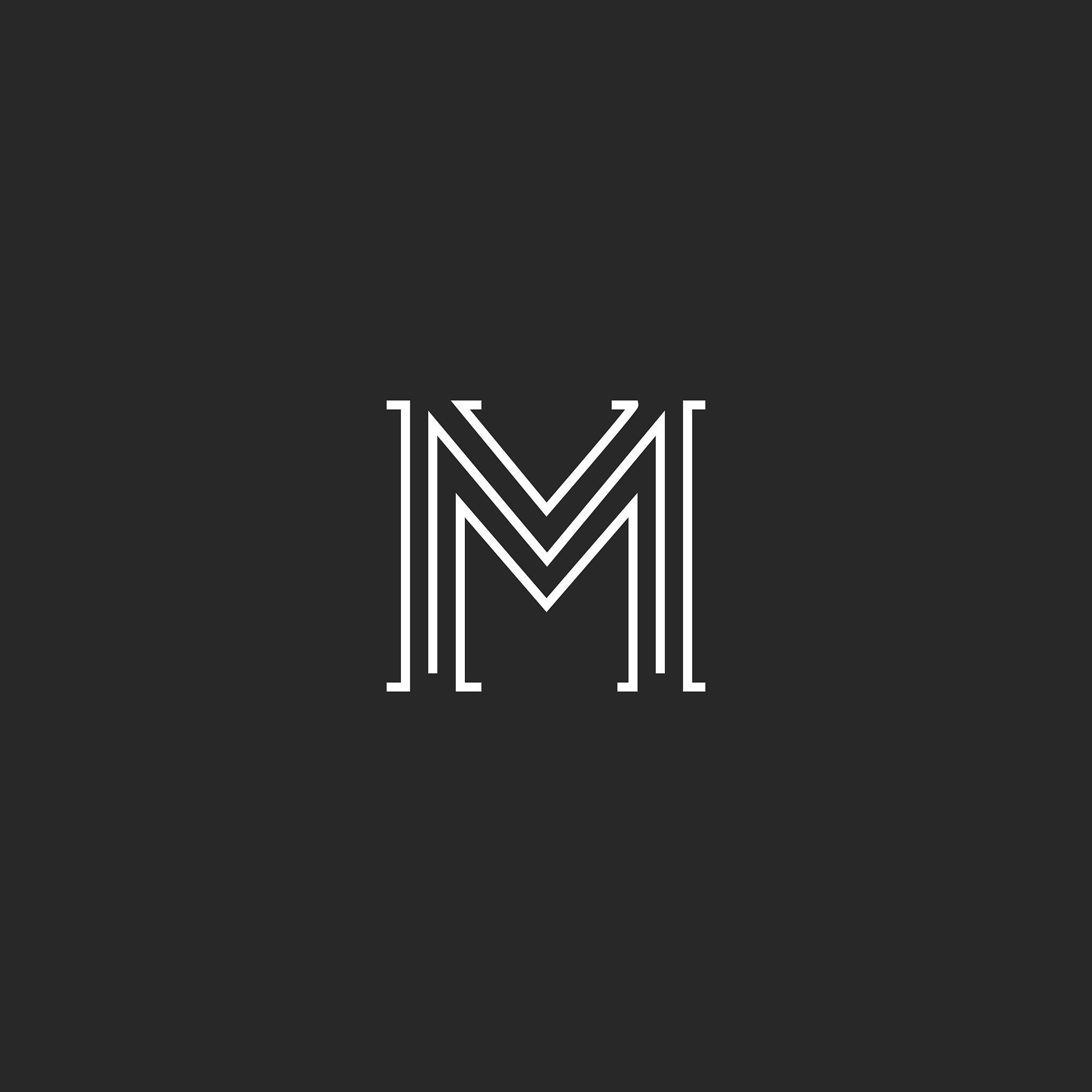 logo m letter medieval with old serif old