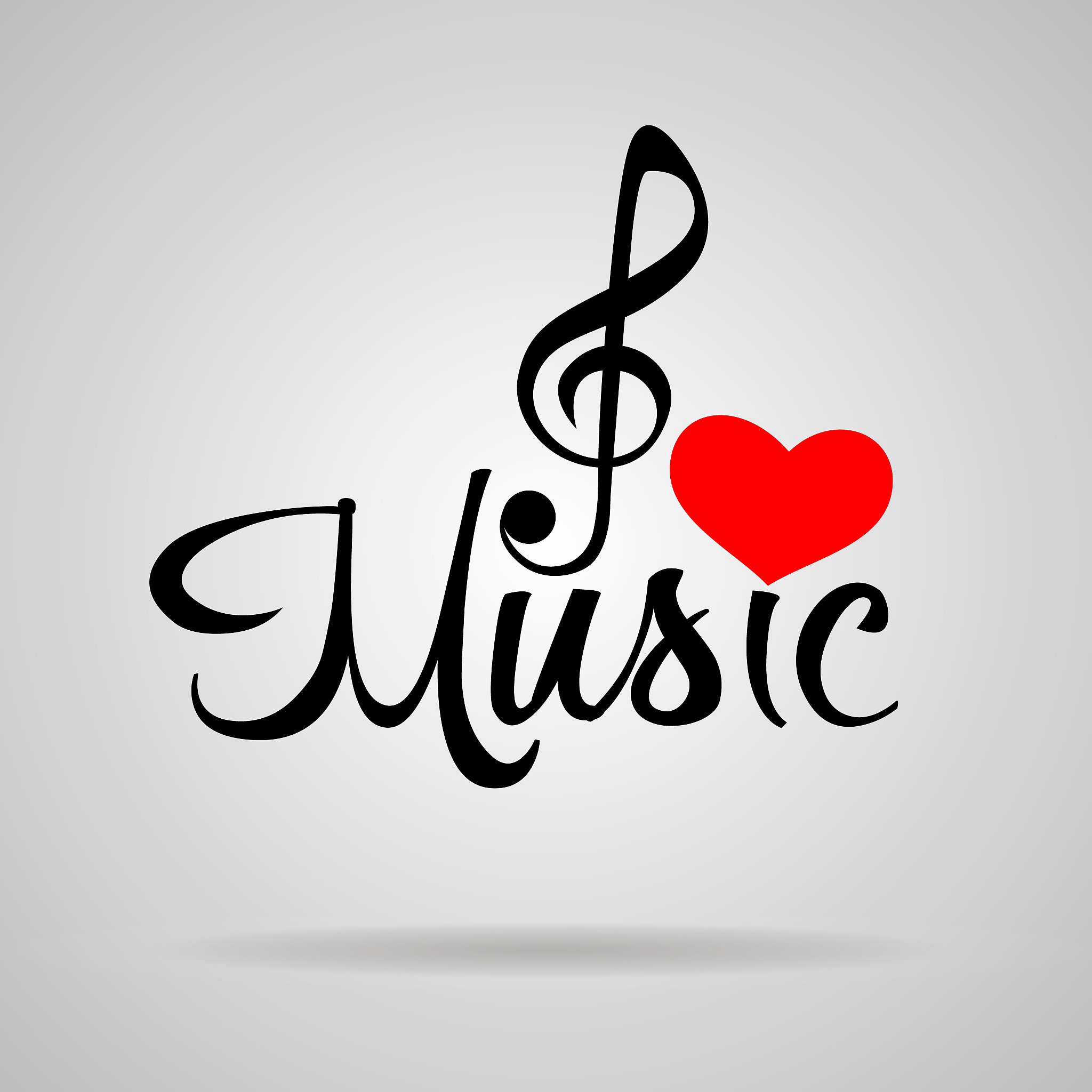 i love music banner vector illustration