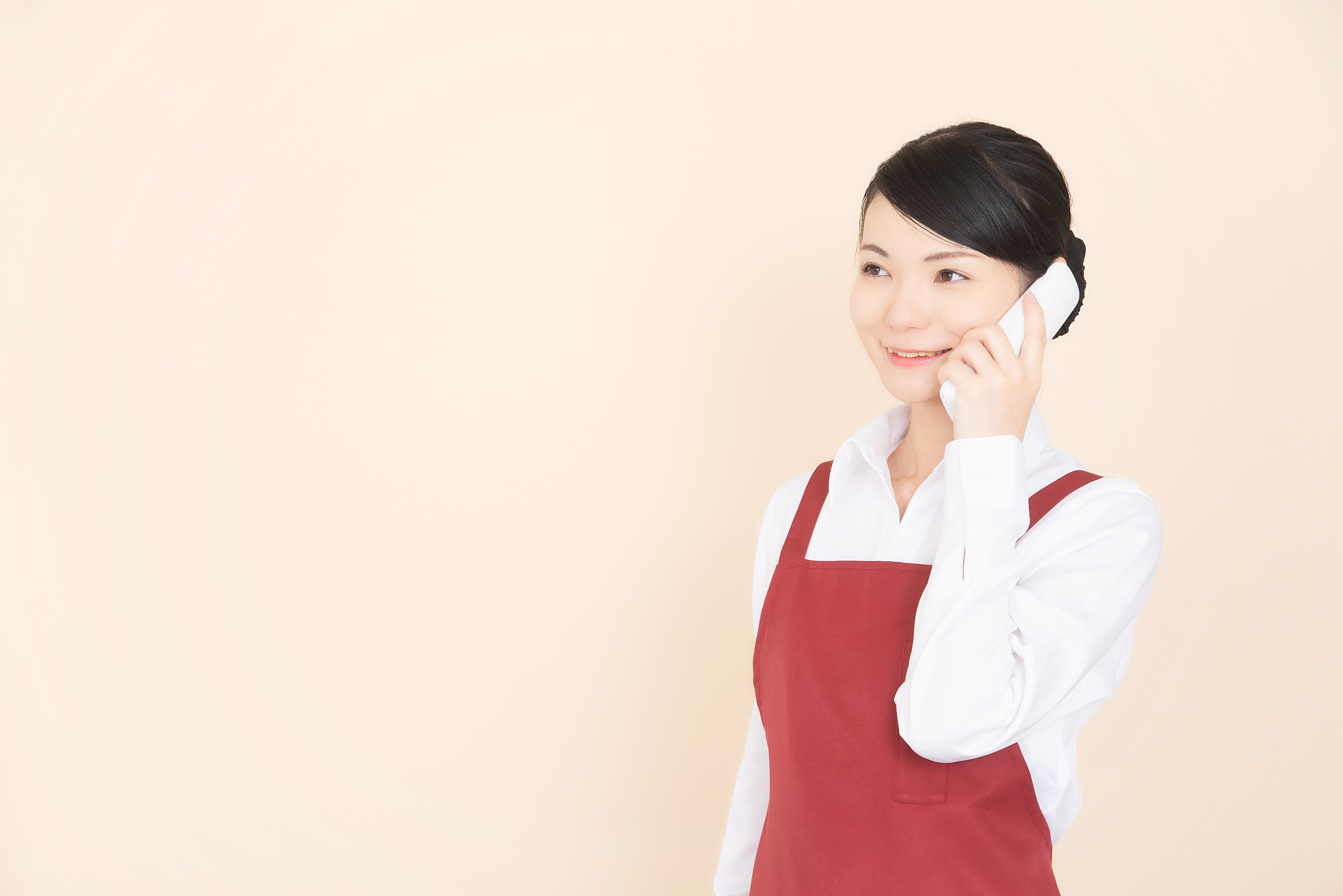 woman in an apron