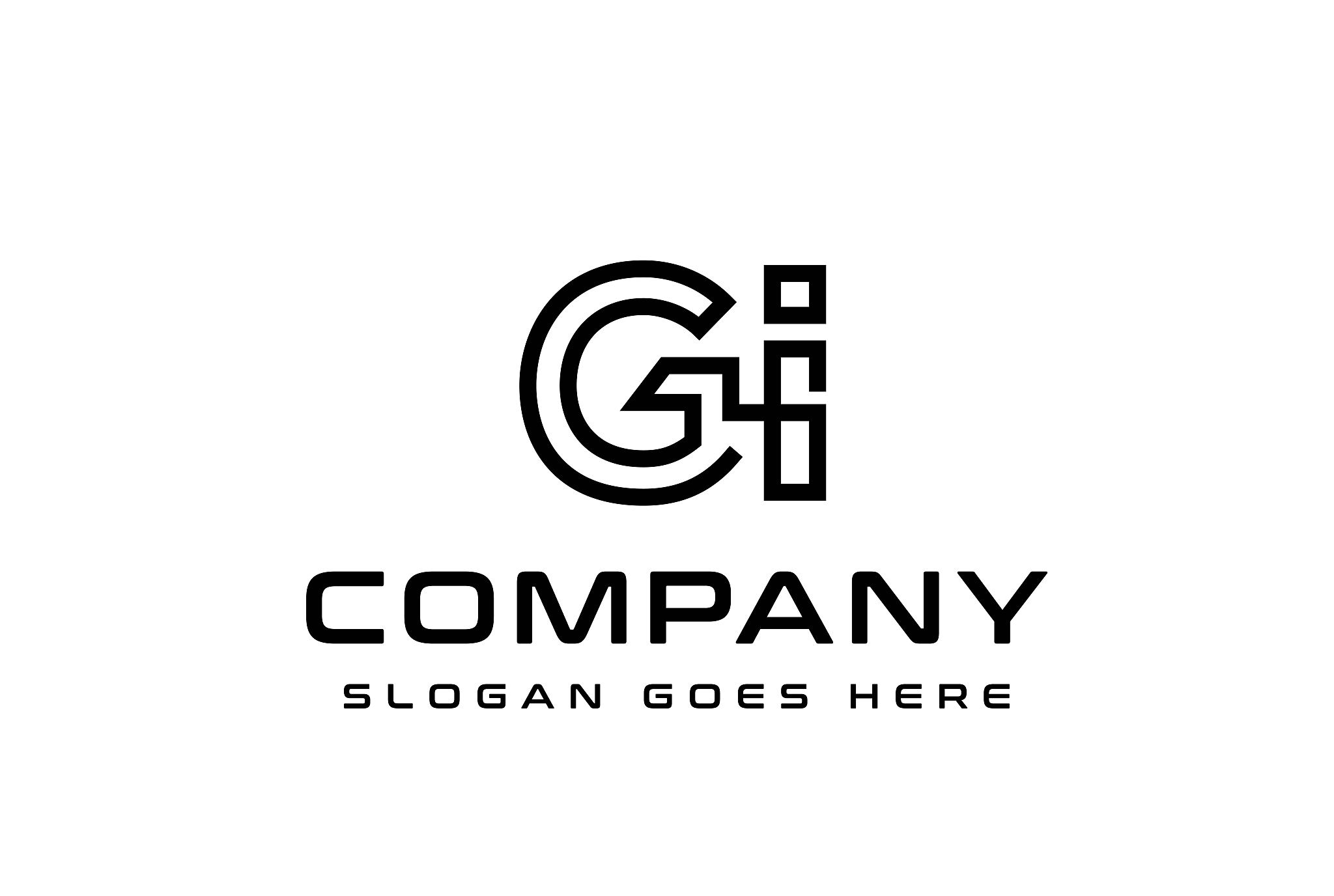 initial letter gi logo vector template