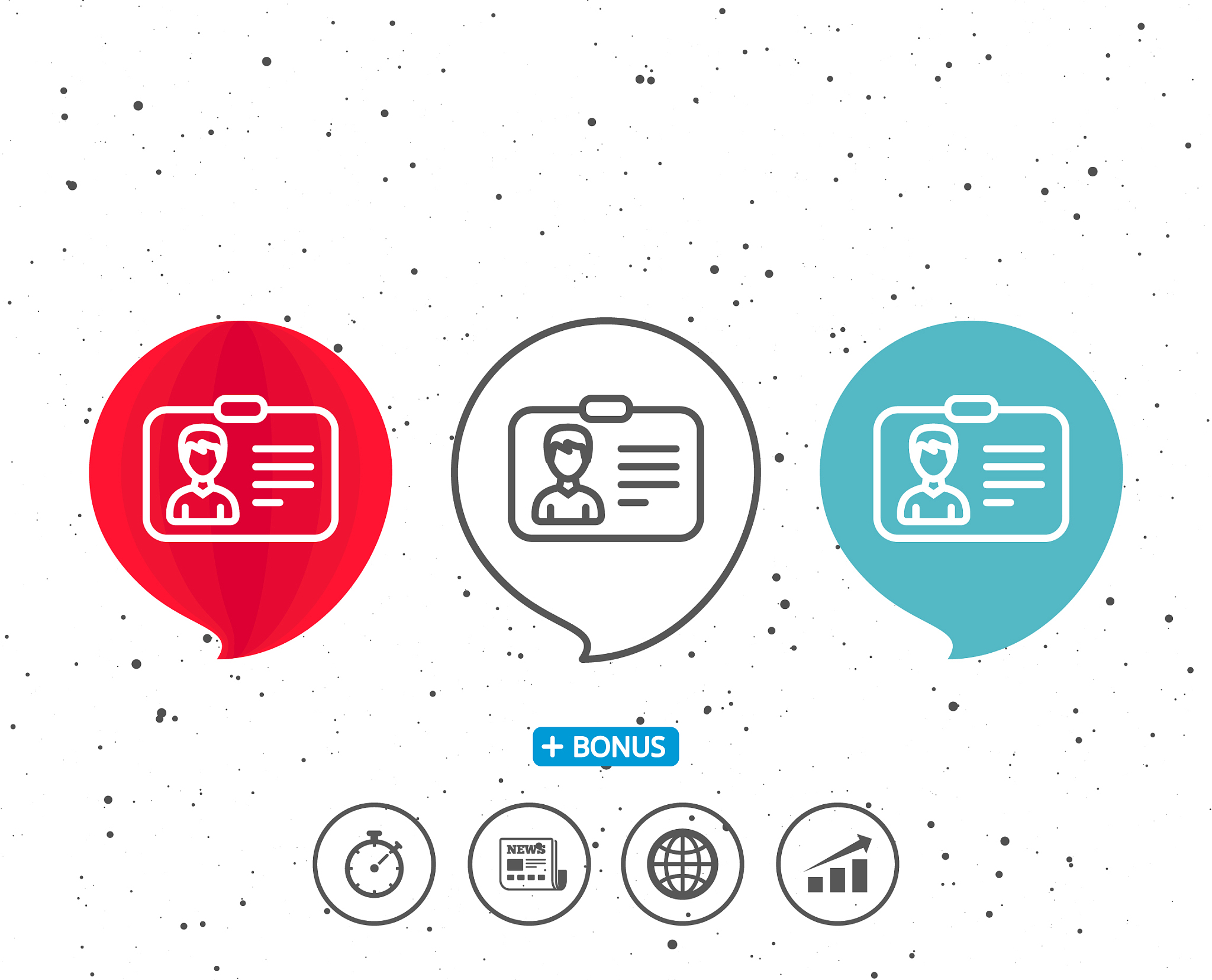 id card line icon user profile sign