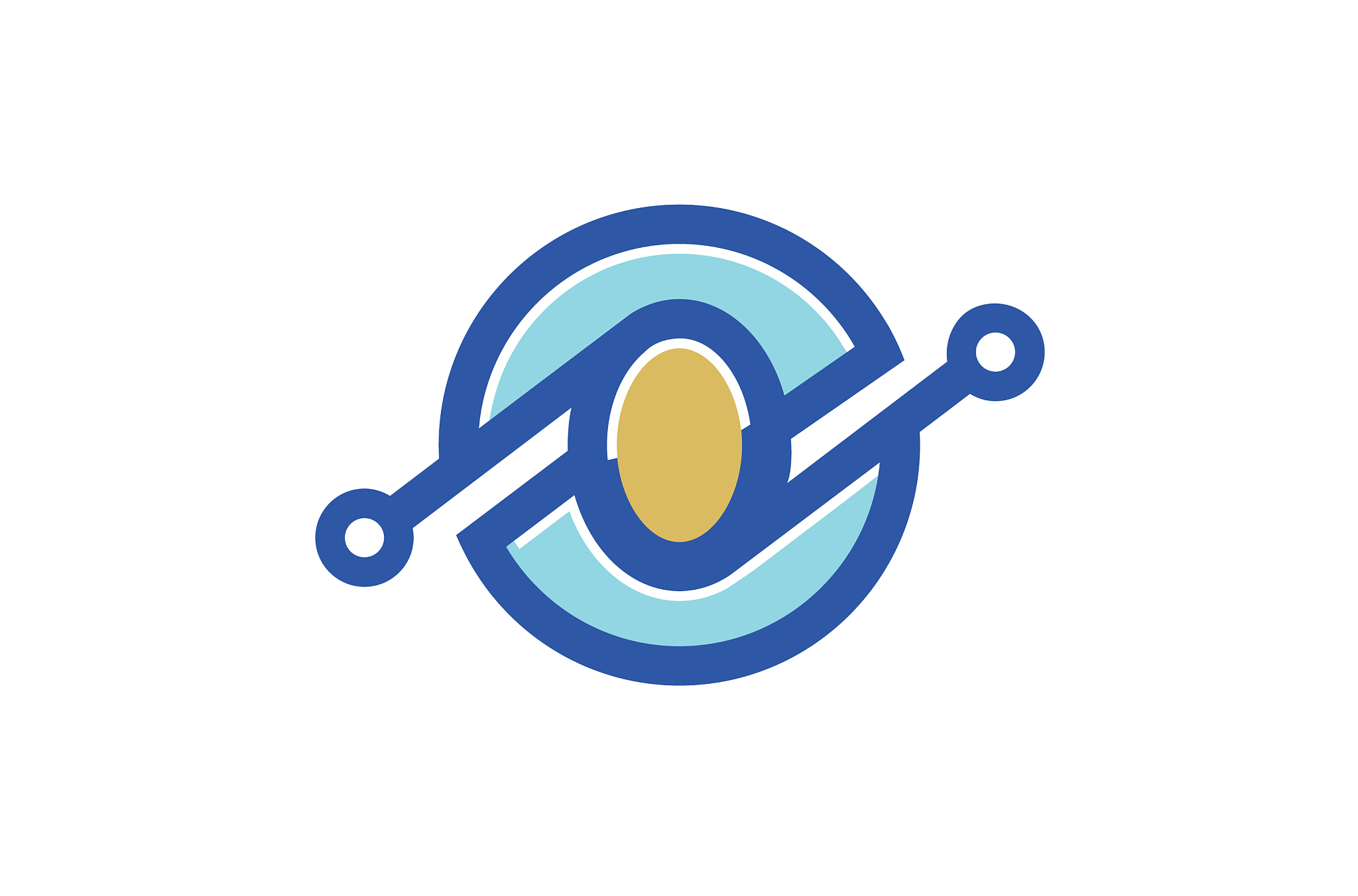 creative logo technology circle vision logo