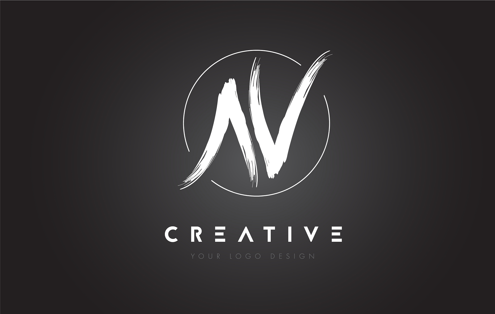 av brush letter logo design artistic handwritten