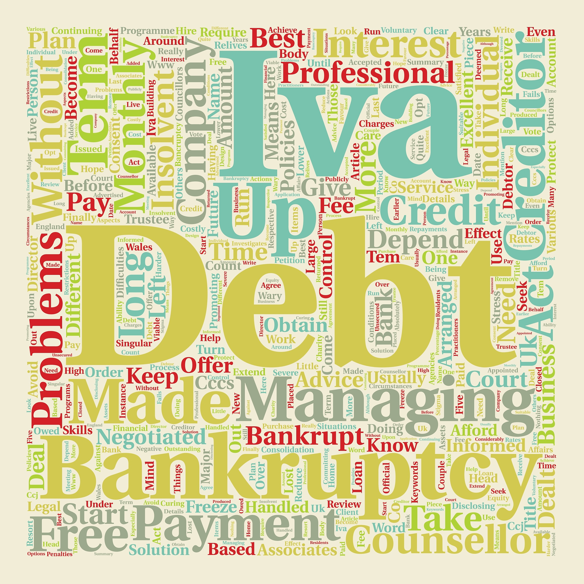 long term debt problems text background wordcloud