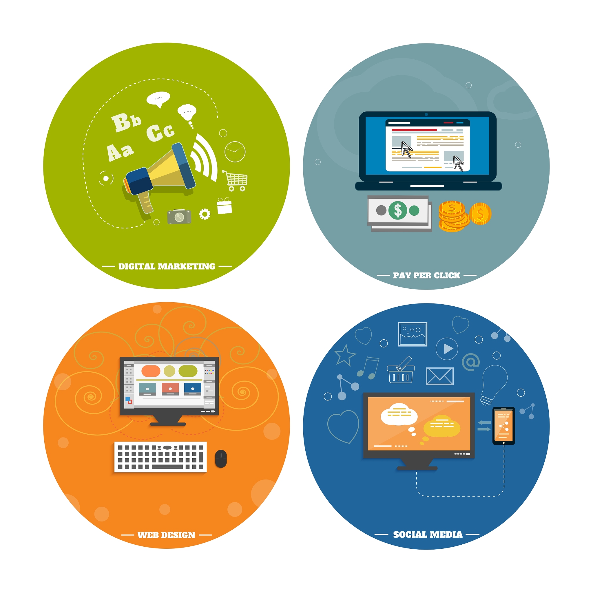 icons for web design seo social media