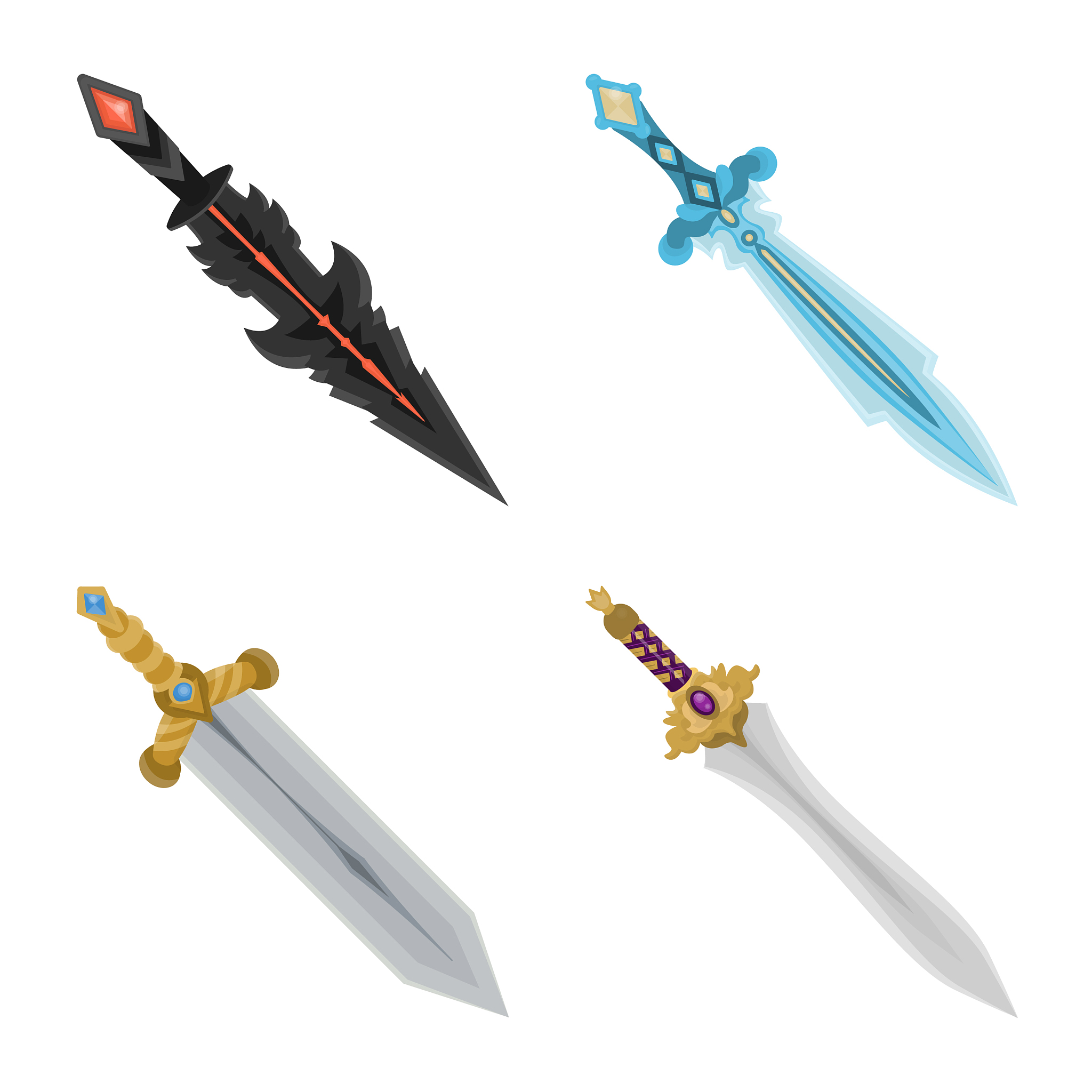 design sword and dagger logo collection