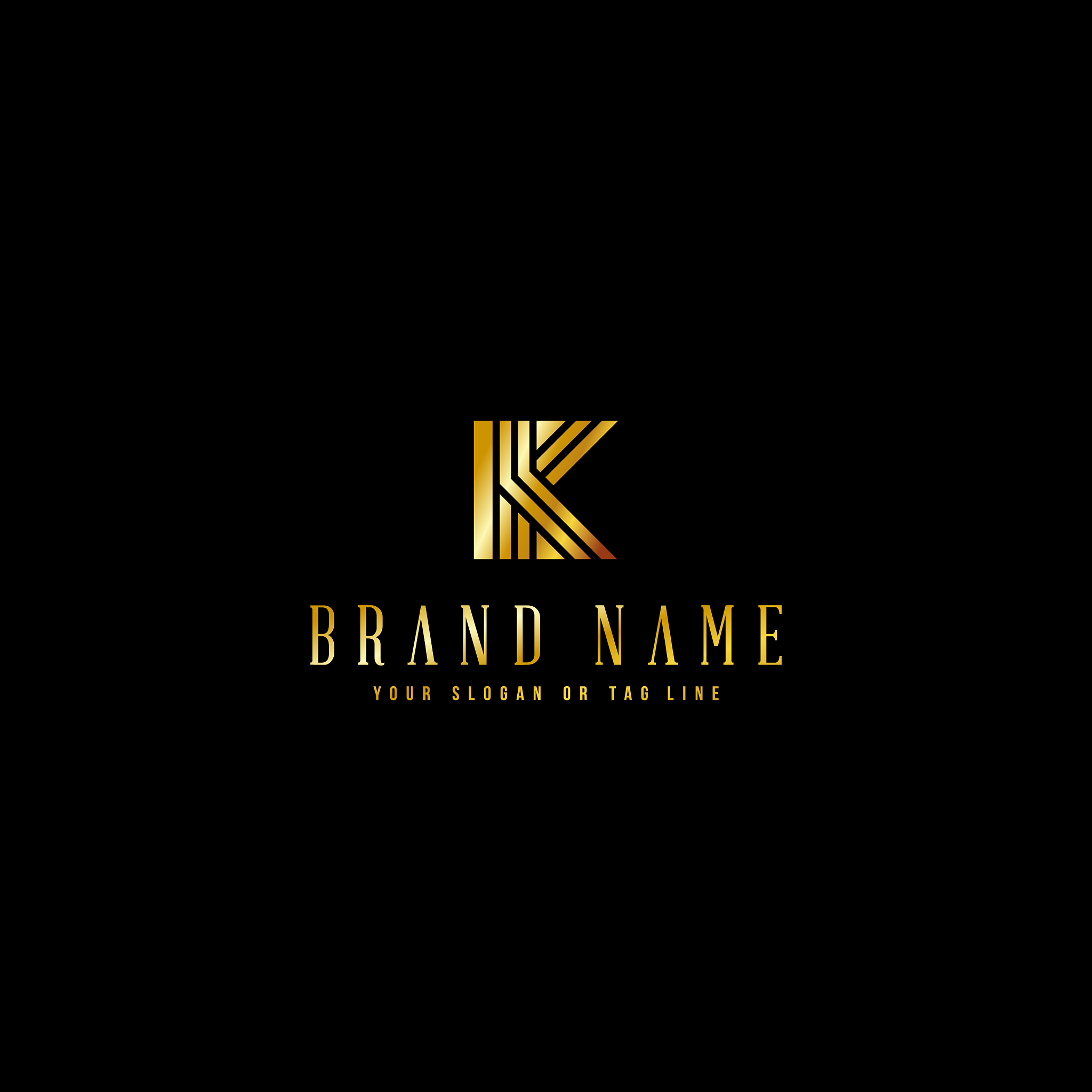 premium luxury logo letter k