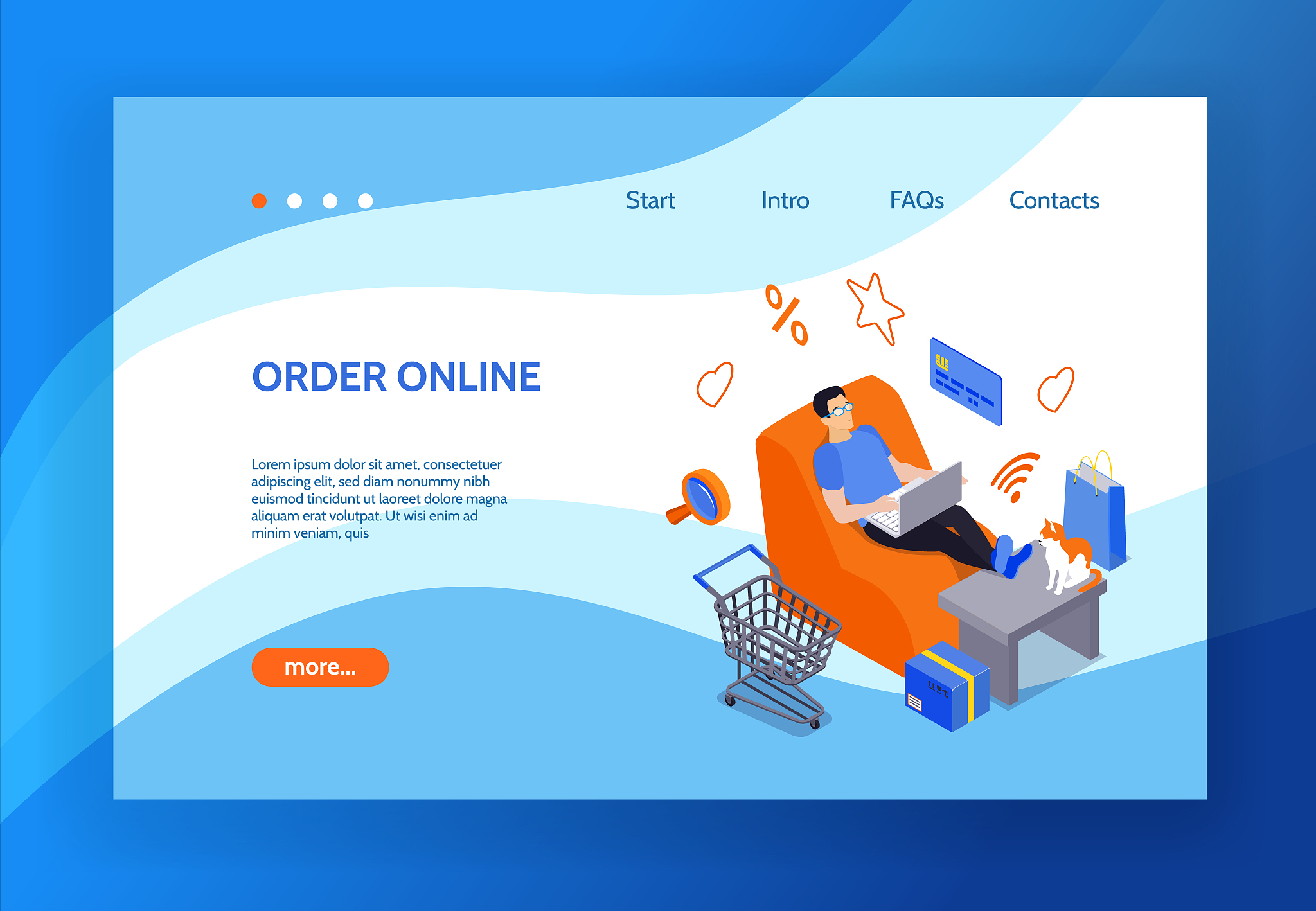 online shopping landing page