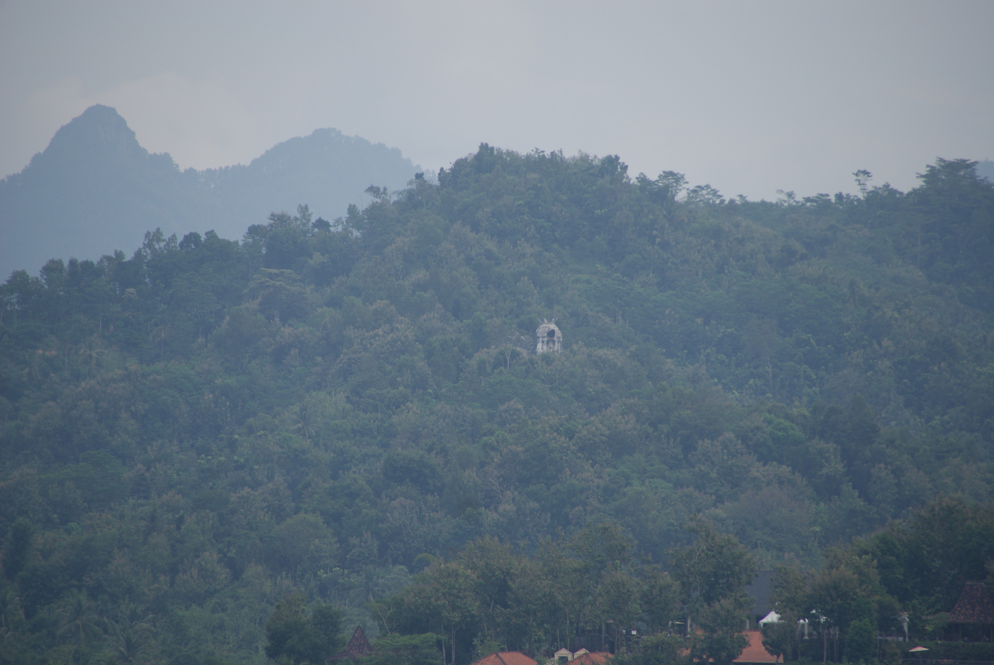 gereja ayam seen from borobodur temple complex