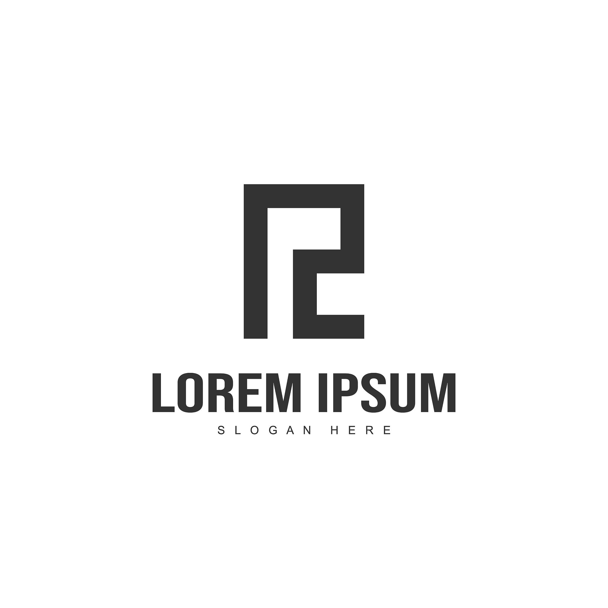 initial letter logo design minimal letter logo