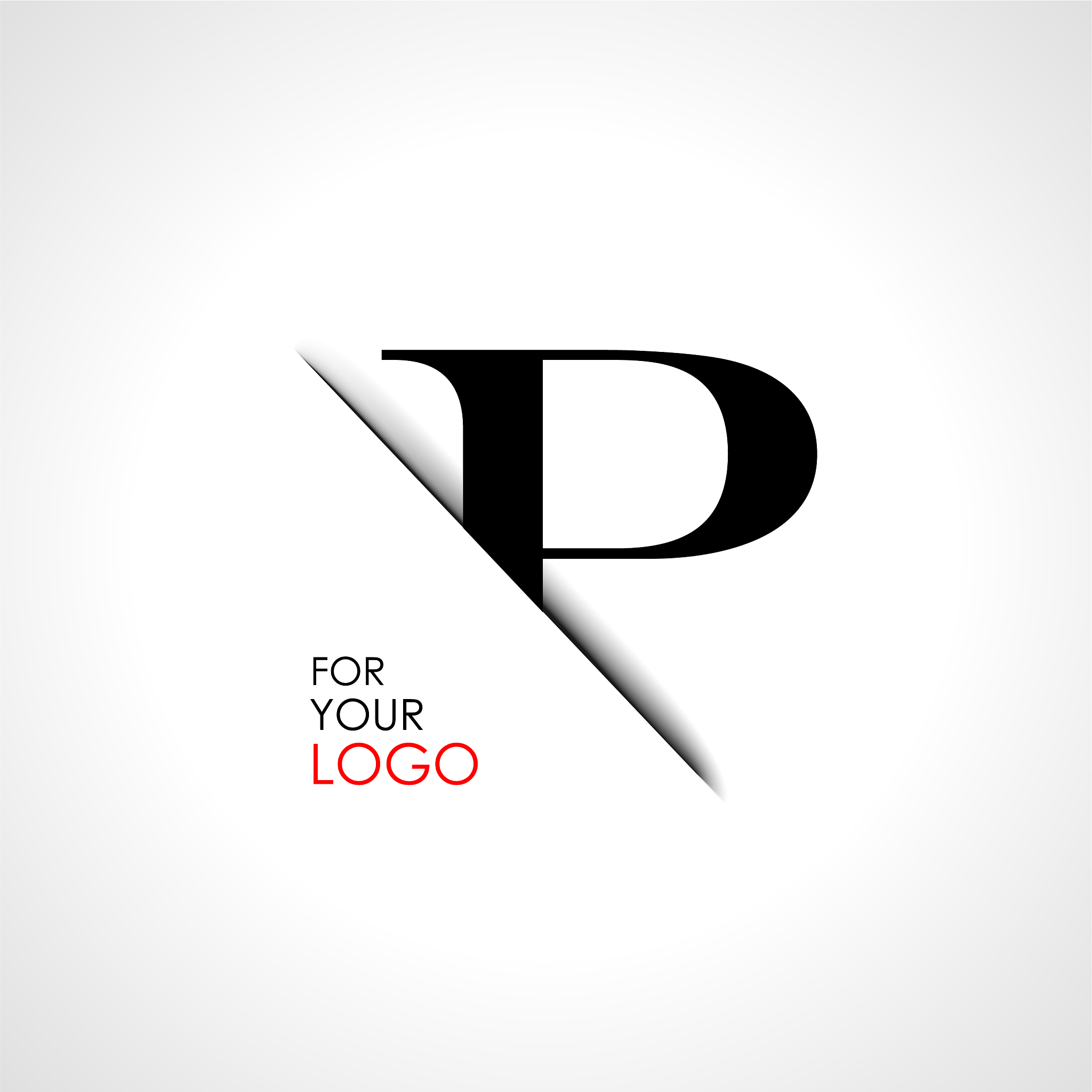 capital p letter is inserted in the paper slot to