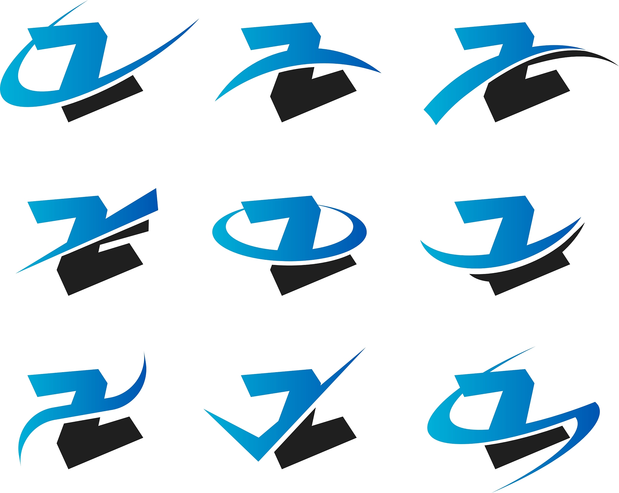 alphabet z logo icons