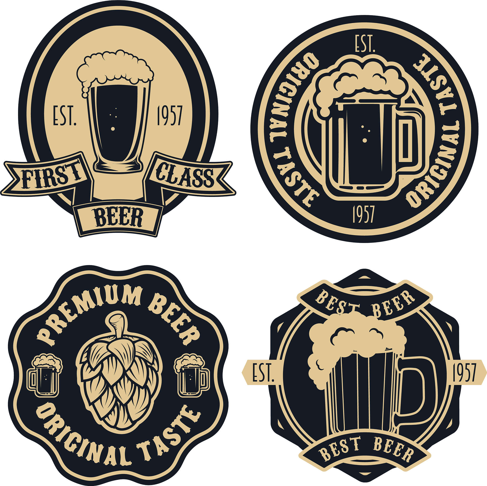 beer labels vintage craft beer retro design