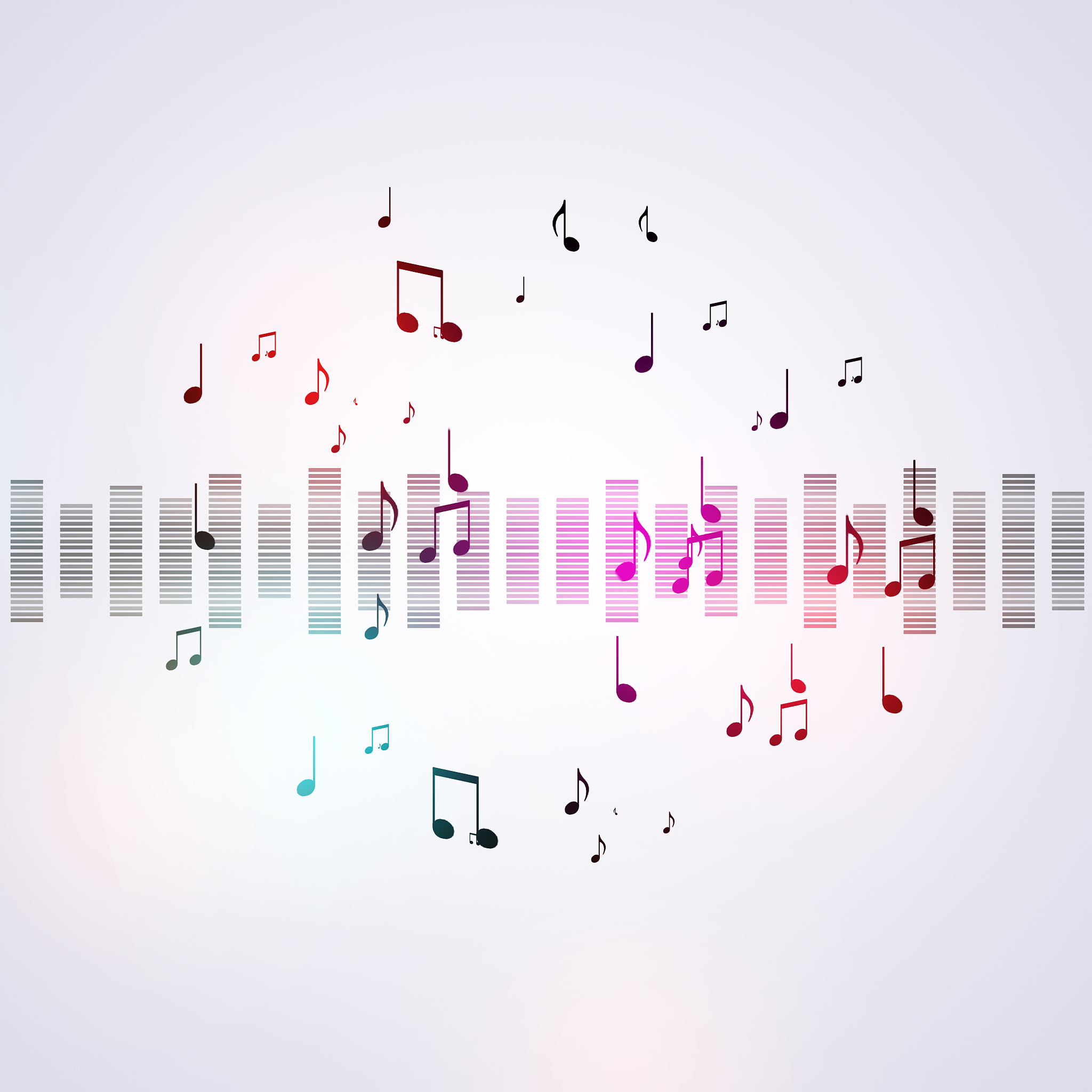 music notes party background