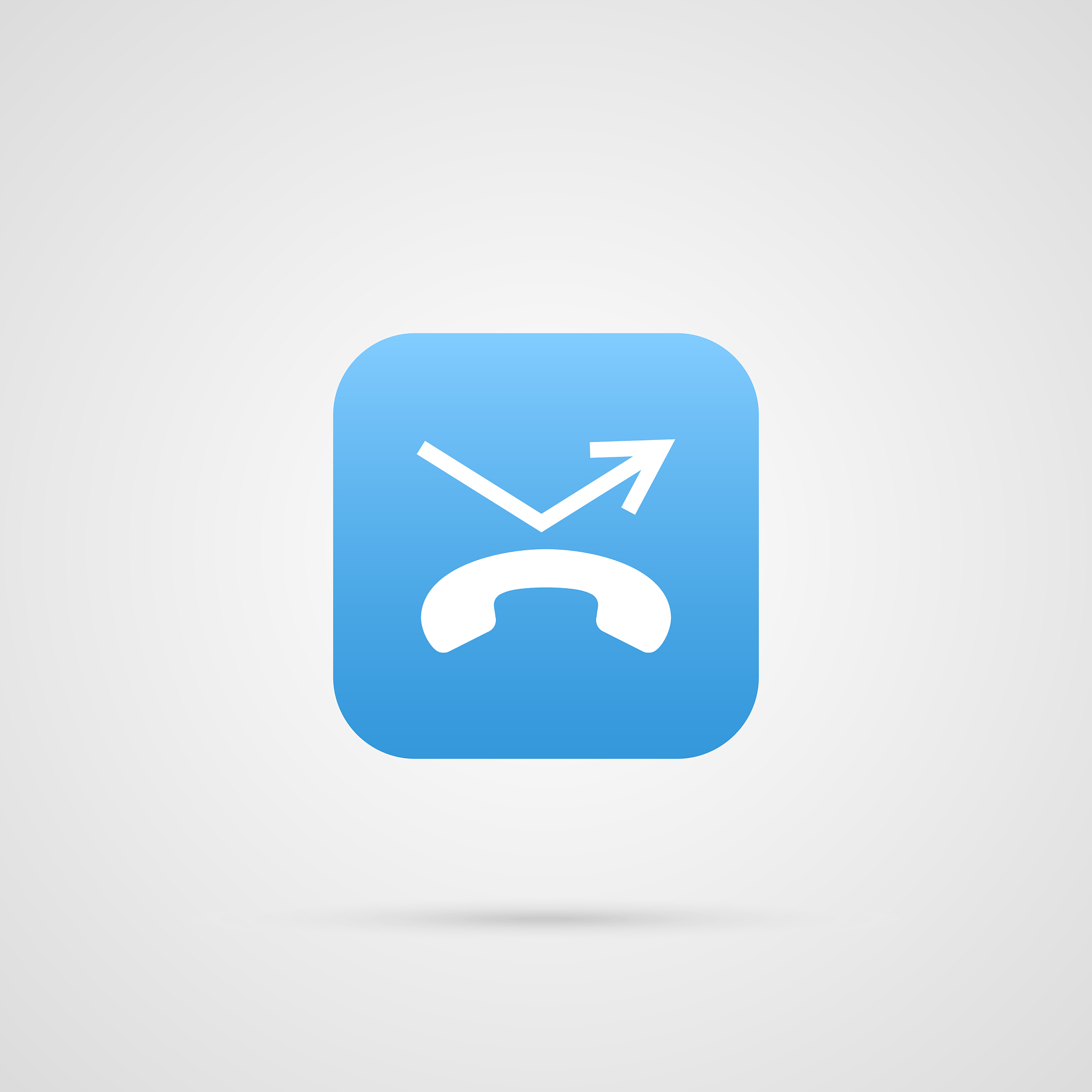 missed call icon for web and mobile app