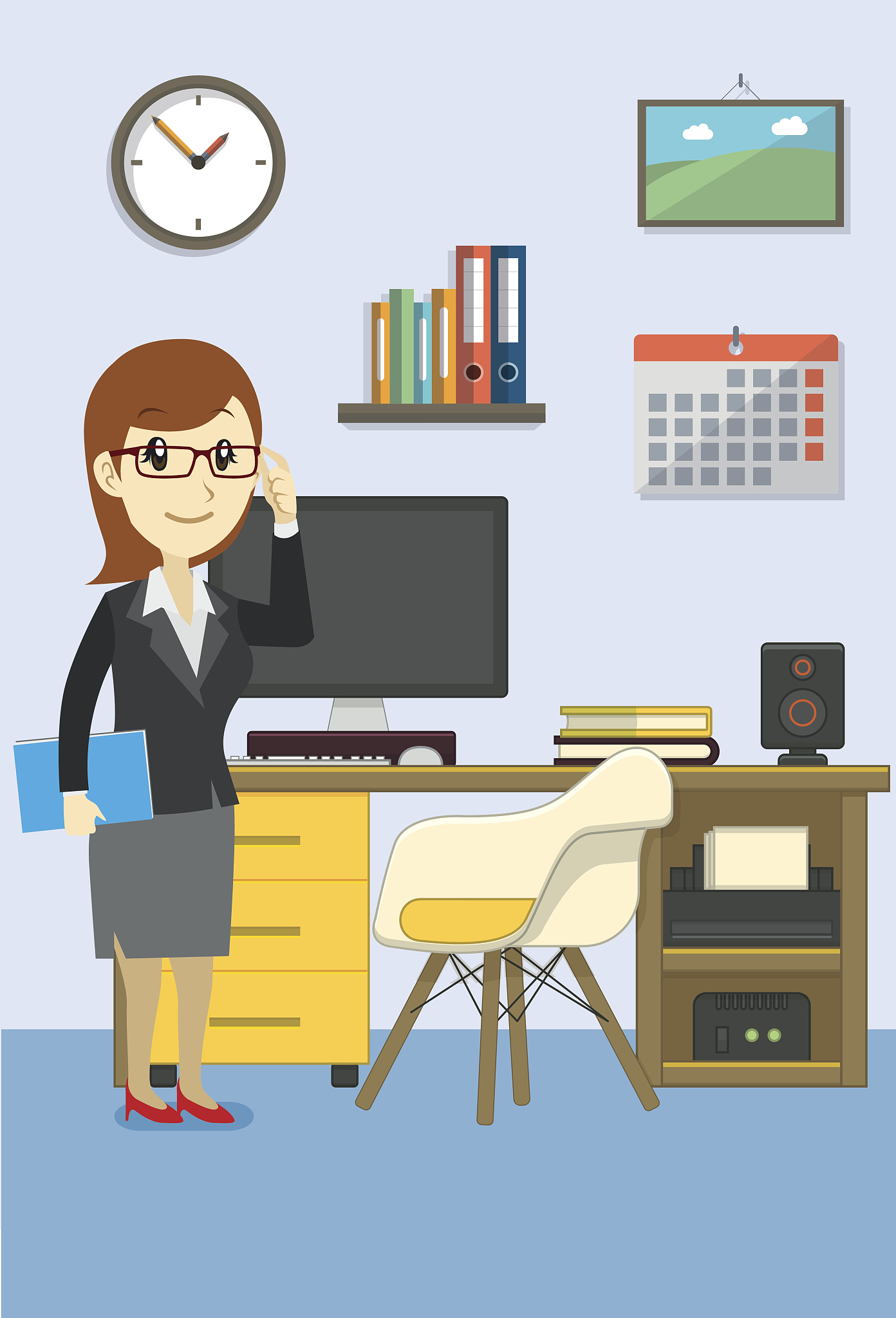businesswoman in office desk