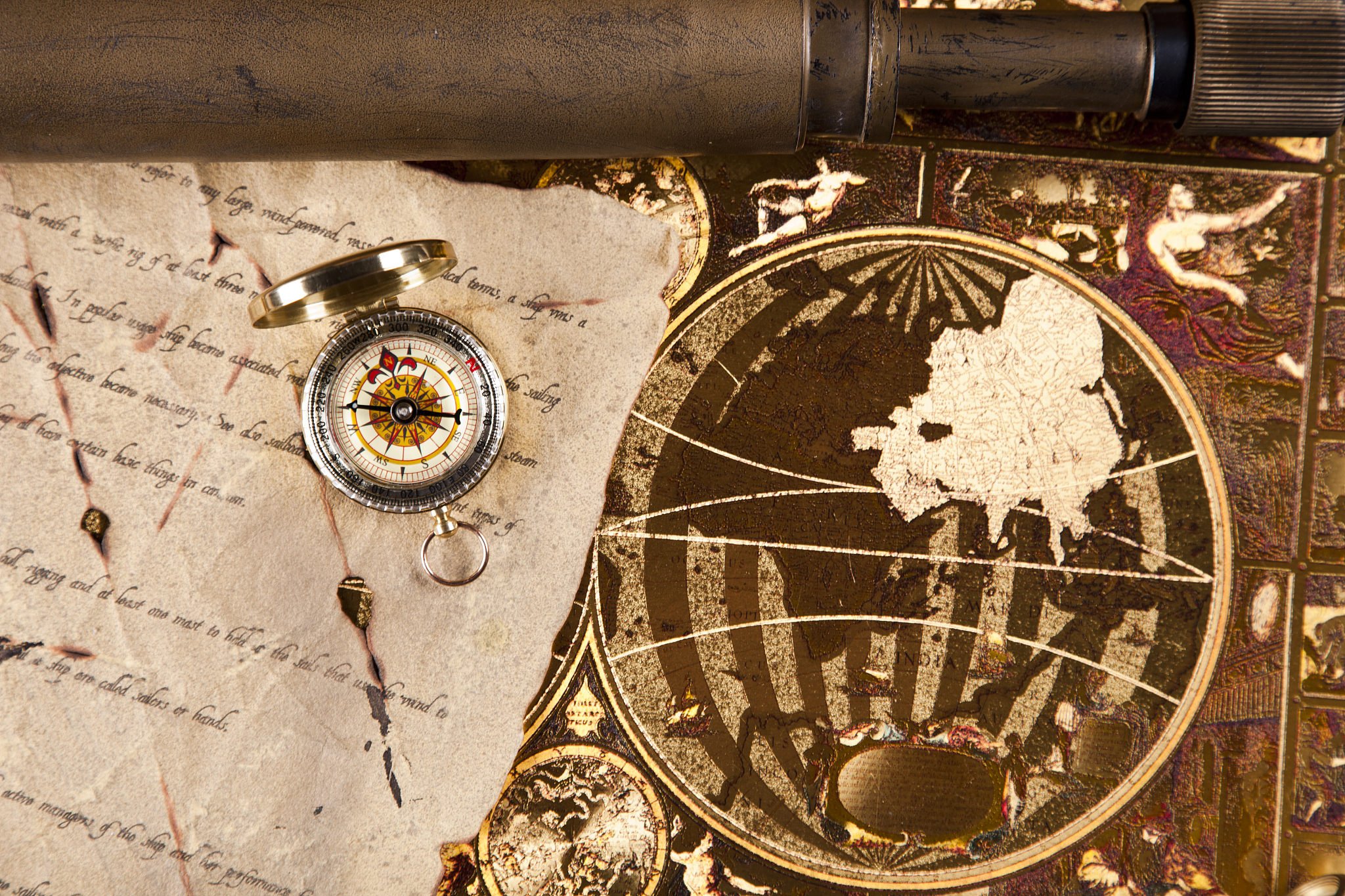 old-fashioned navigation equipment