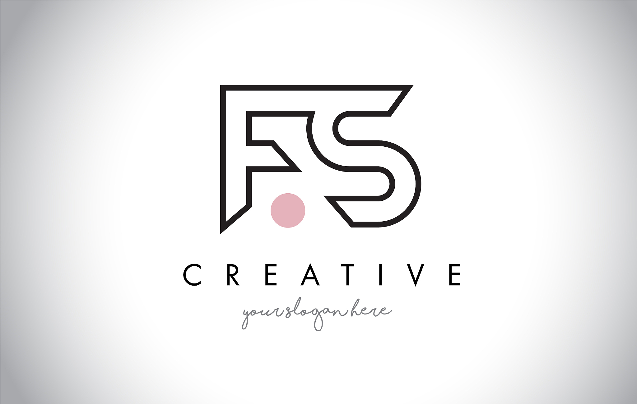 fs letter logo design with creative modern trendy