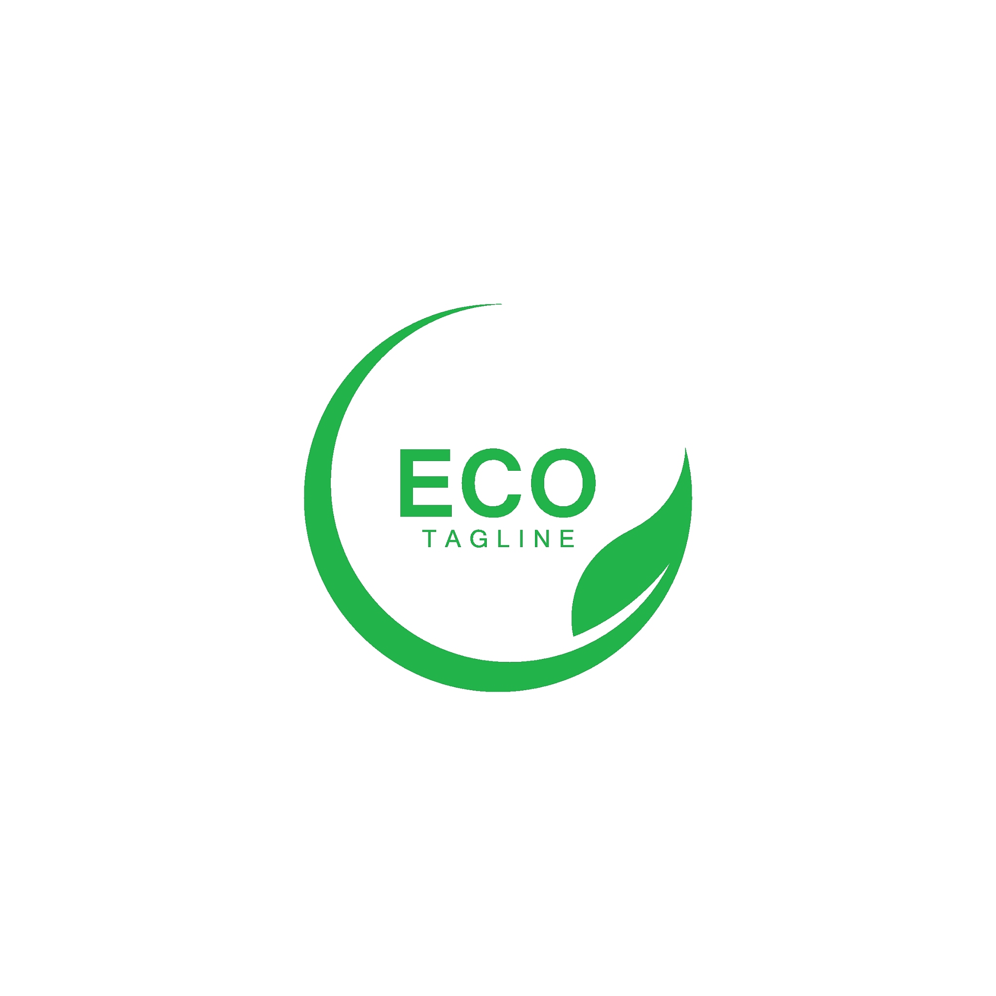 eco tree leaf logo template