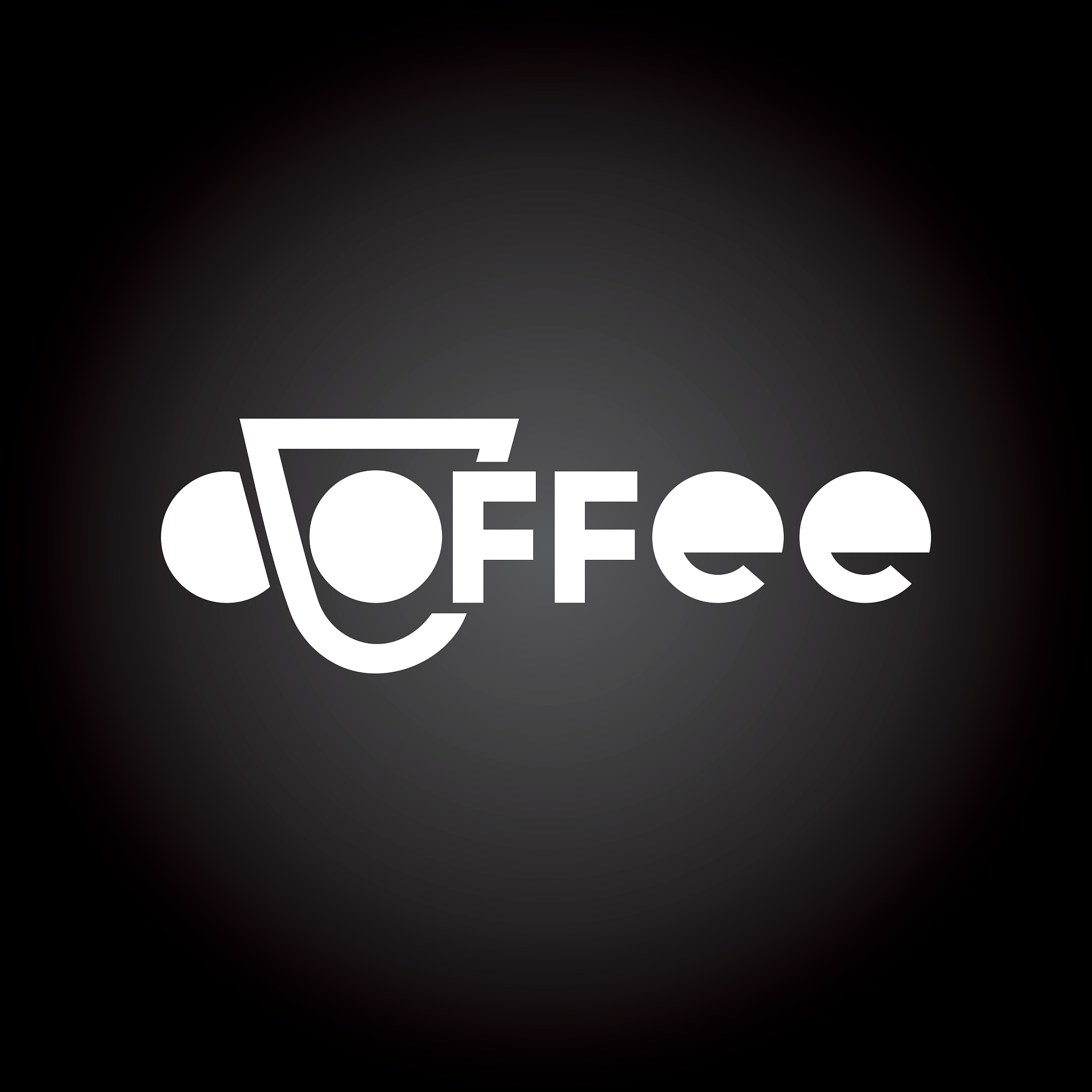 logo with cup and text coffee