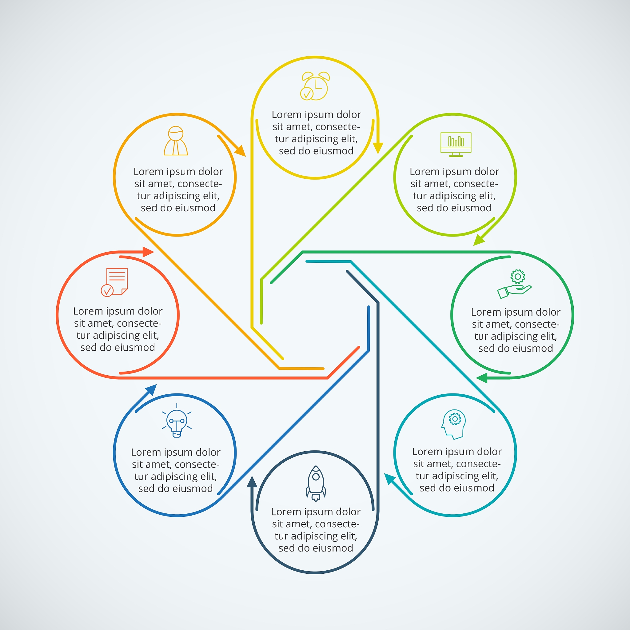 thin line flat elements for infographic