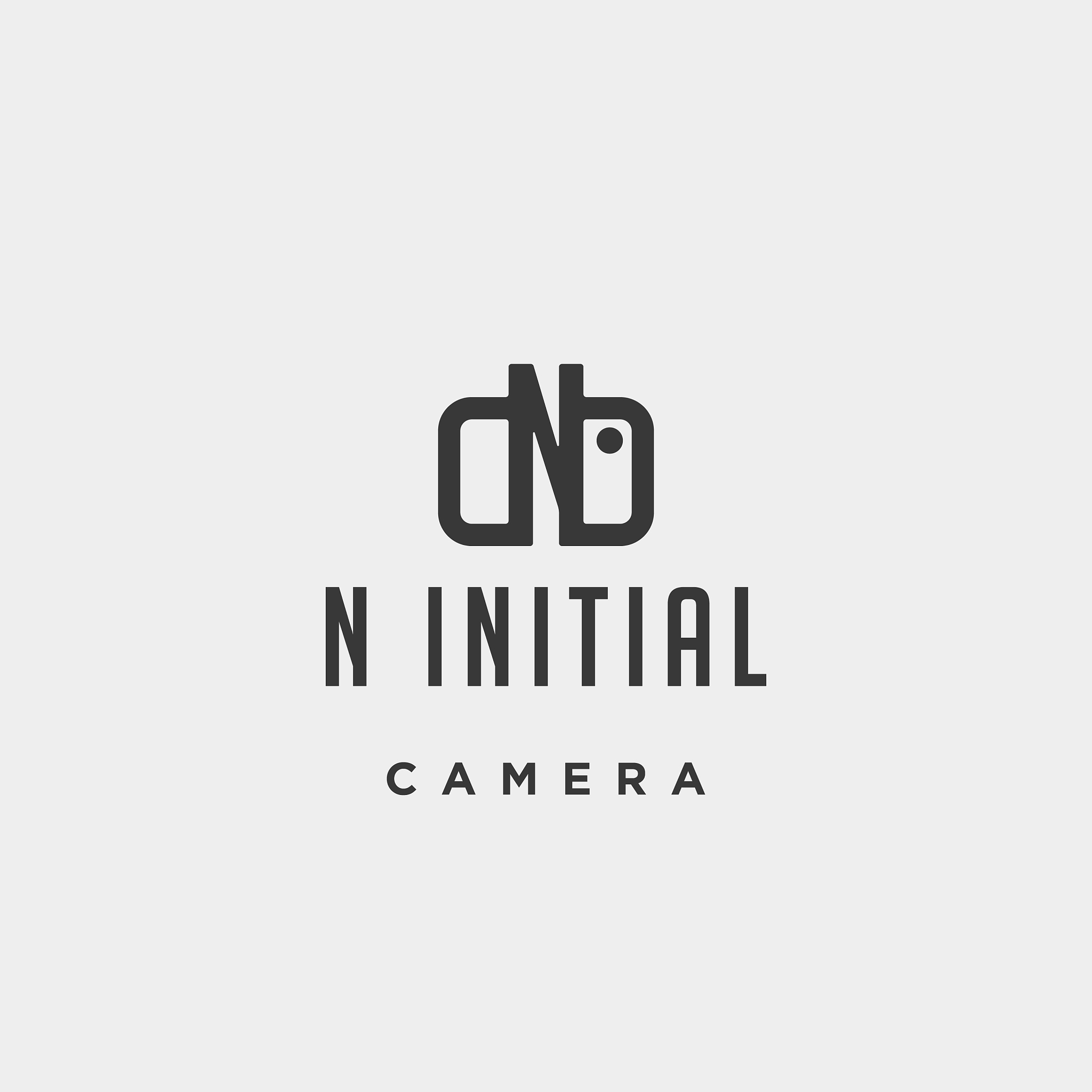 n initial photography logo template design