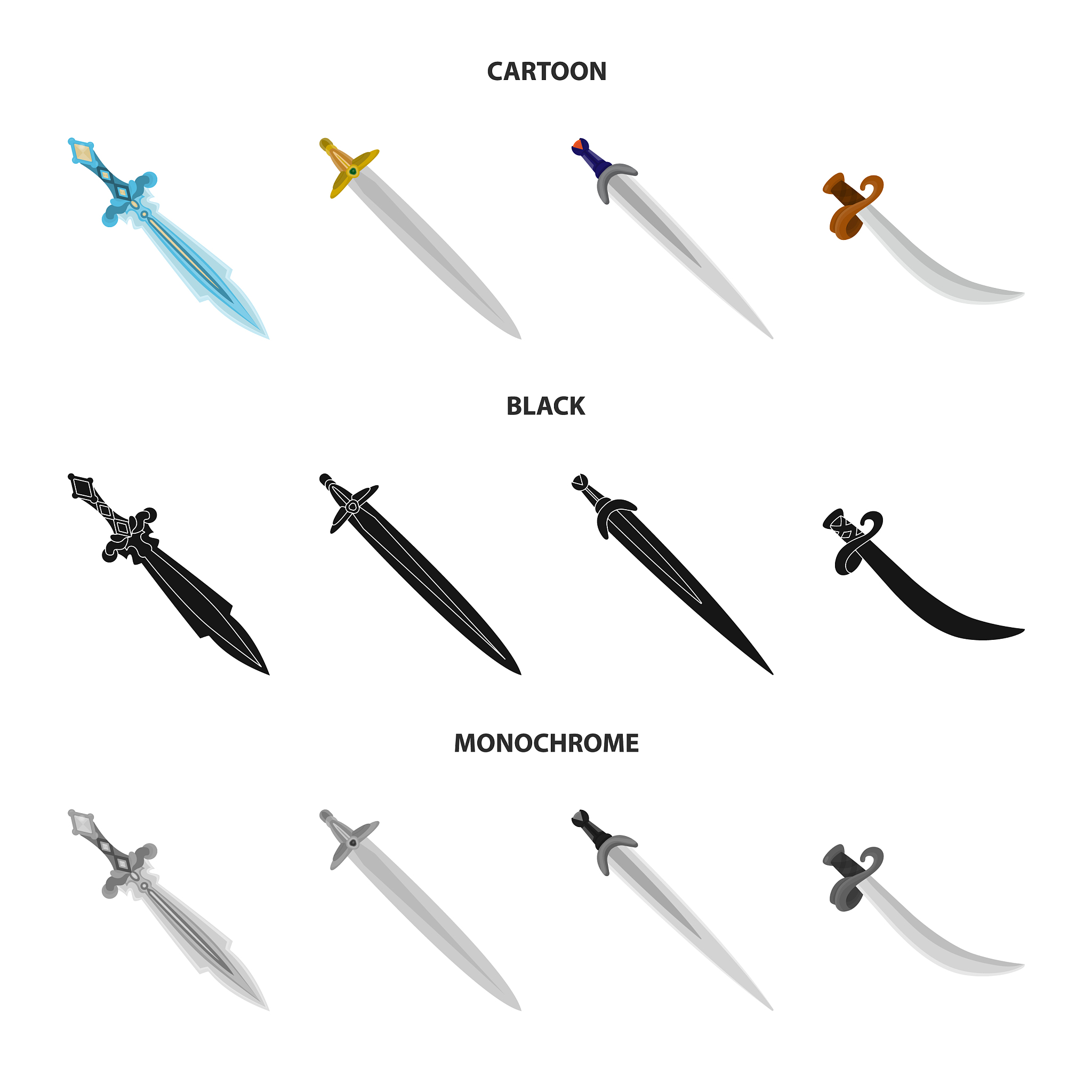 isolated object of game and armor logo set of
