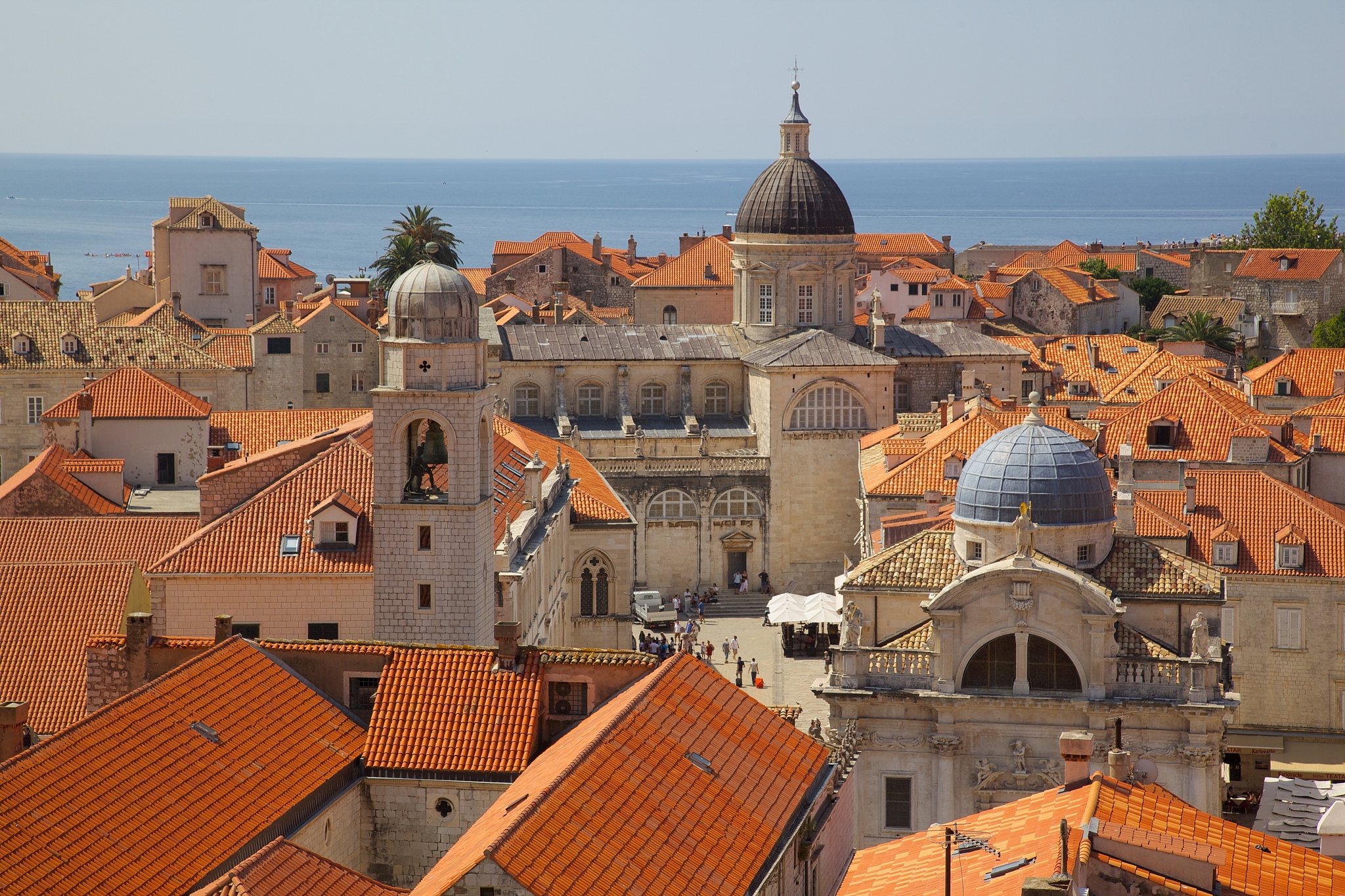 old town rooftops and cathedral dome, unesco world heritage site