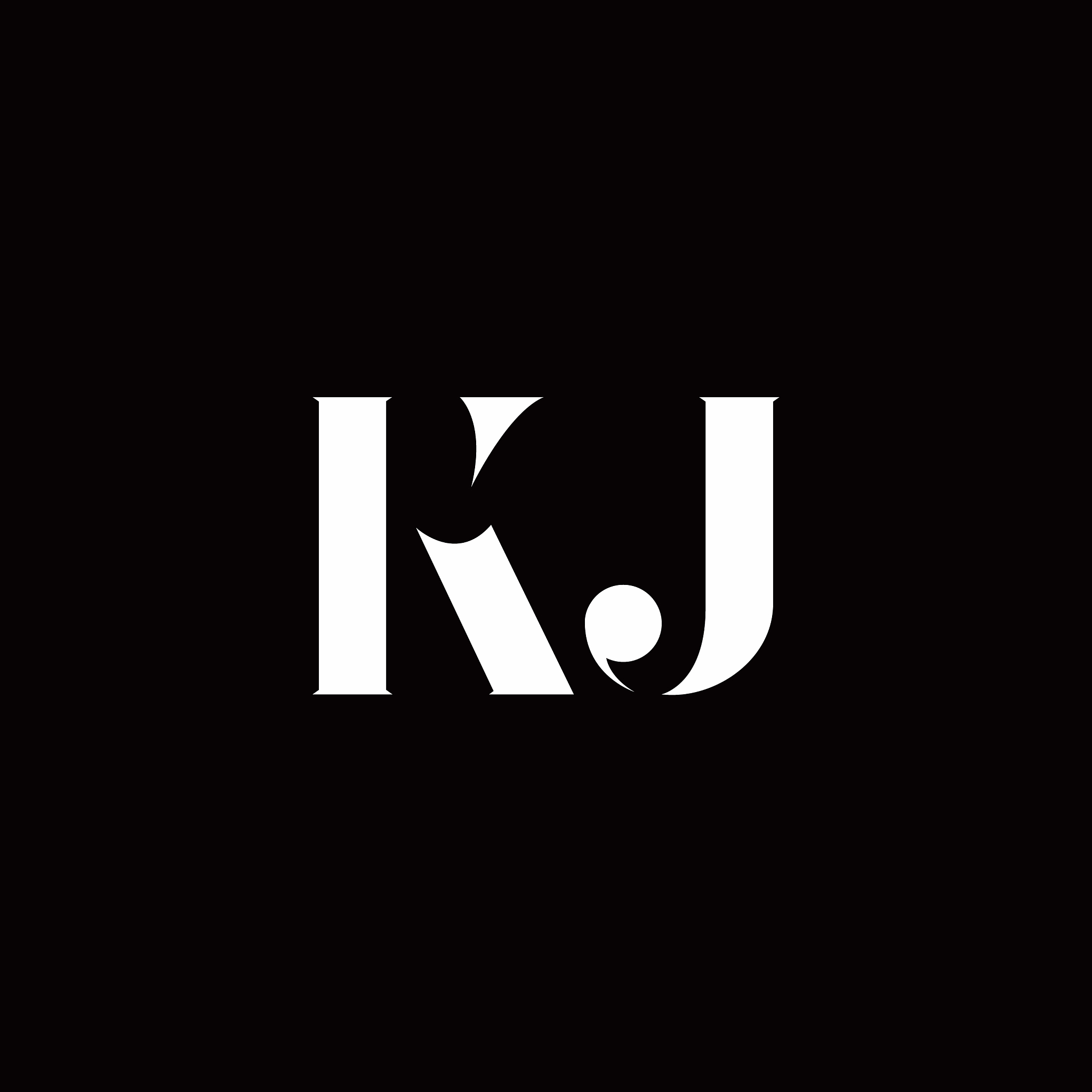 kj logo letter initial logo designs template