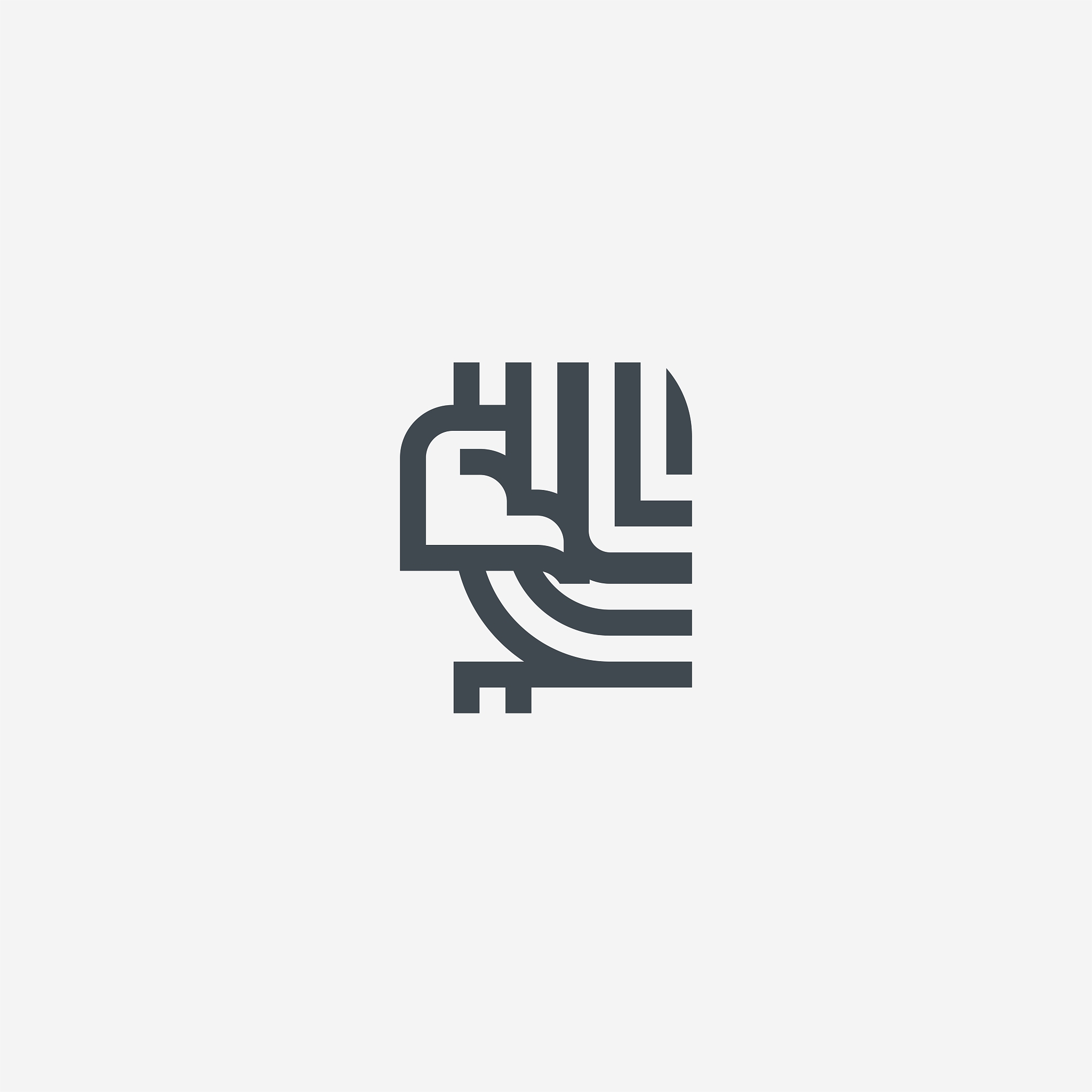 bold condor bird line icon logo identity