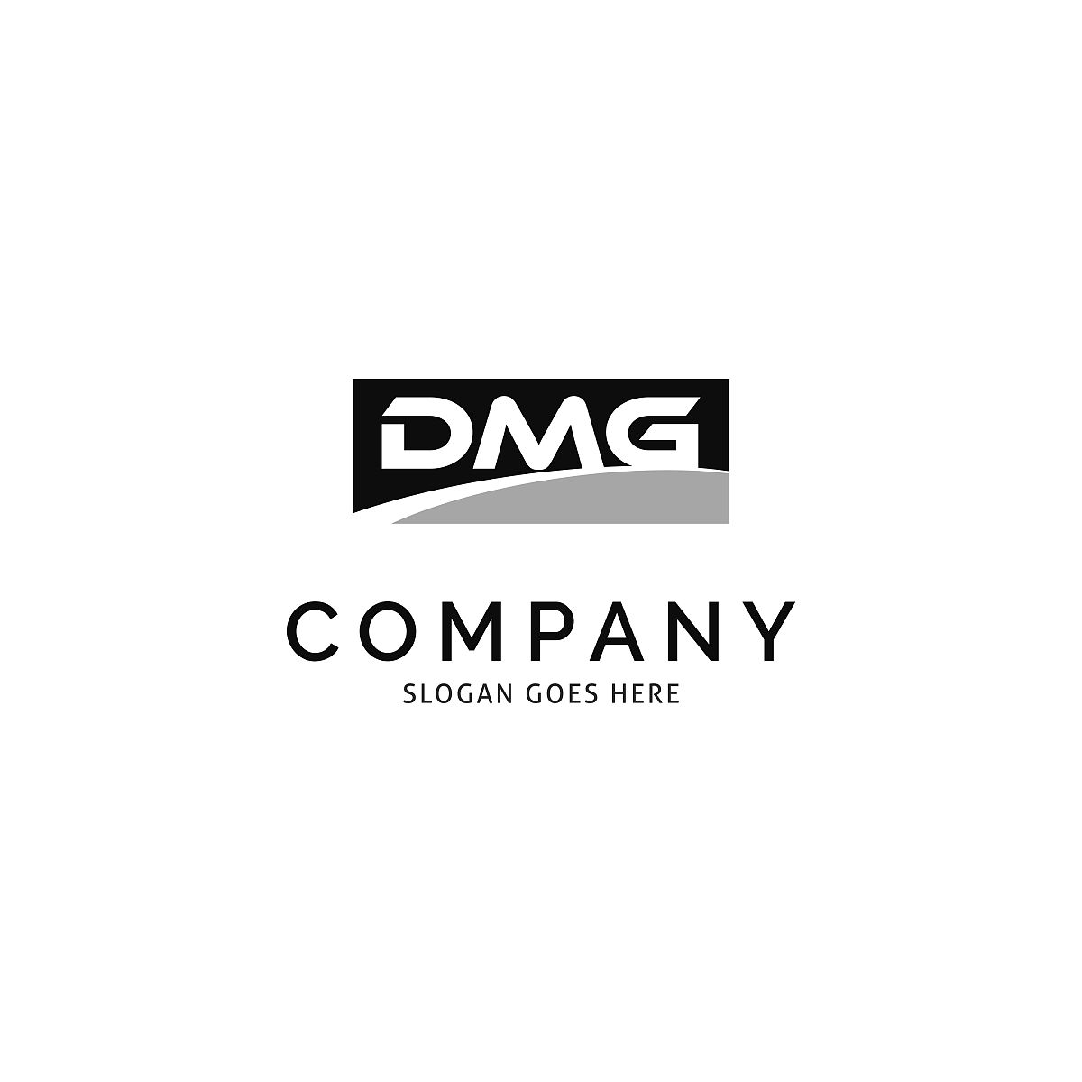 首字母dmg图标矢量符号设计模板元素